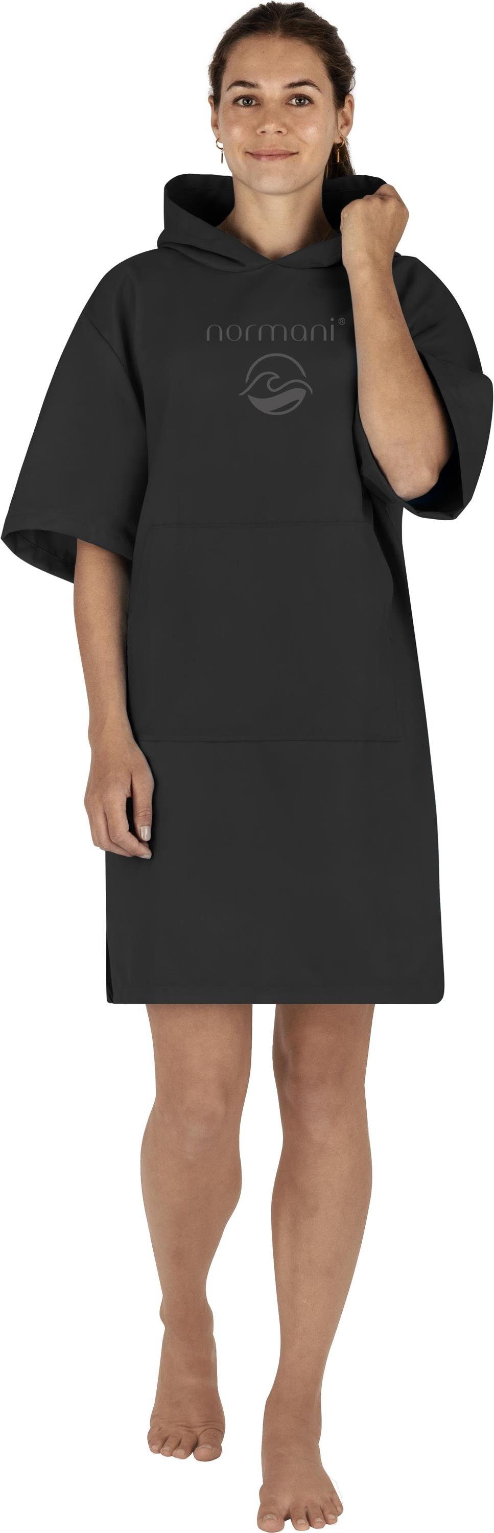 normani Badeponcho Damen Mikrofaser Badeponcho Siargao, Polyester, Kapuze, Schlupf, Bade Handtuch mit Ärmeln aus recyceltem Material