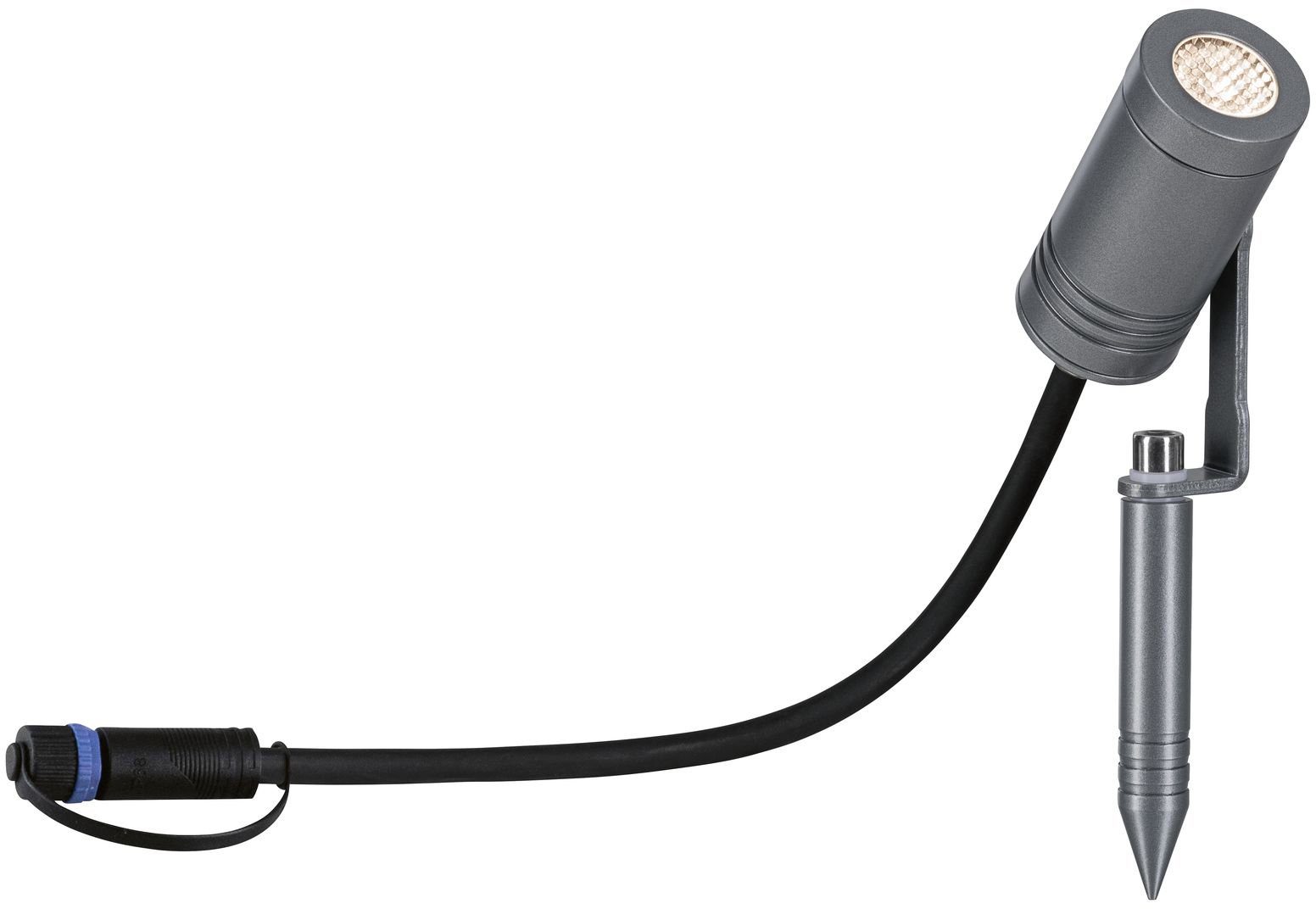 Paulmann LED Alu Plug&Shine, Warmweiß, LED 7W fest Grey Gartenstrahler 230V IP65 LED-Modul, integriert, 3000K