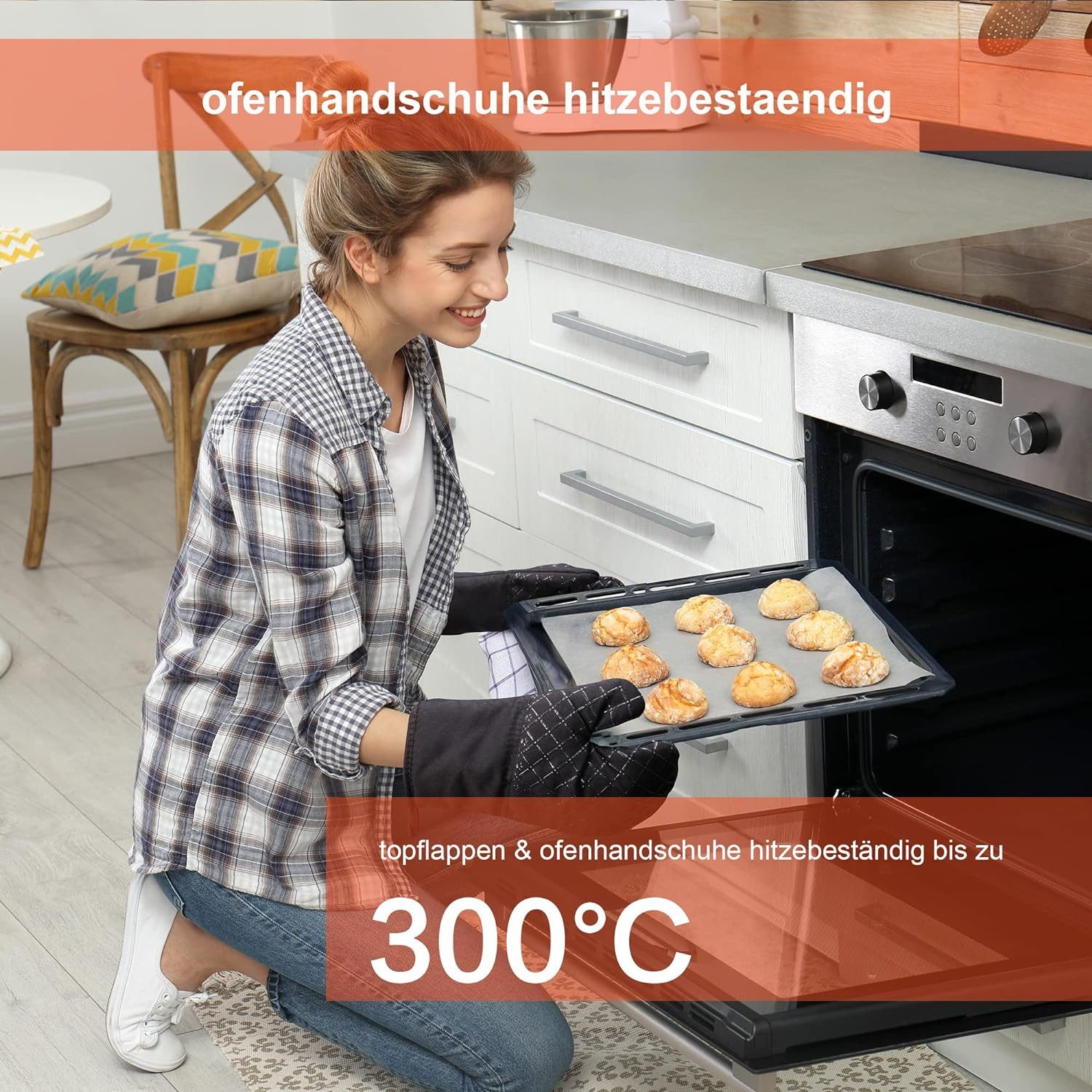 Coonoor Topflappen Topfhandschuhe Handschuh, Ofenhandschuhe Hitzebestaendig günstig online kaufen