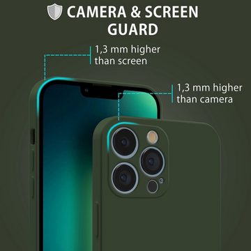 MyGadget Handyhülle Silikon Hülle für Apple iPhone 13 Pro, Zweilagige mit Kameraschutz Cover mit Innenfutter & Silikon außen