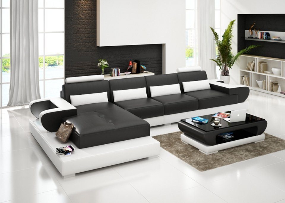 Sofa Design JVmoebel Eck Modern Couch Ecksofa, Wohnlandschaft Ledersofa Ecksofa