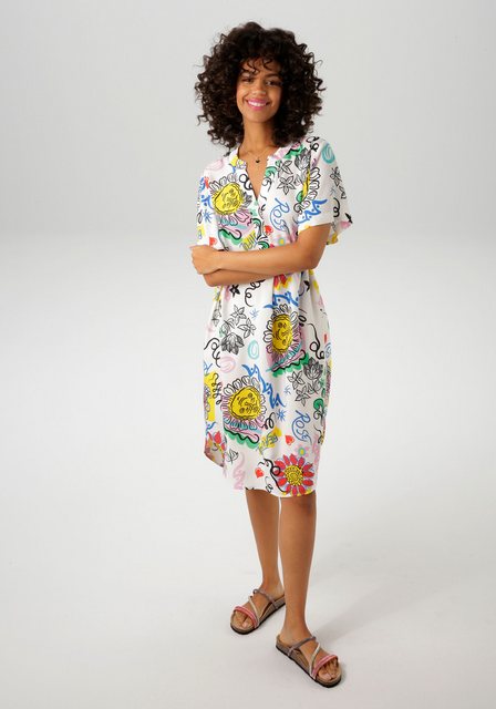 Aniston CASUAL Sommerkleid mit farbenfrohem, kunstvollen Druck - NEUE KOLLE günstig online kaufen