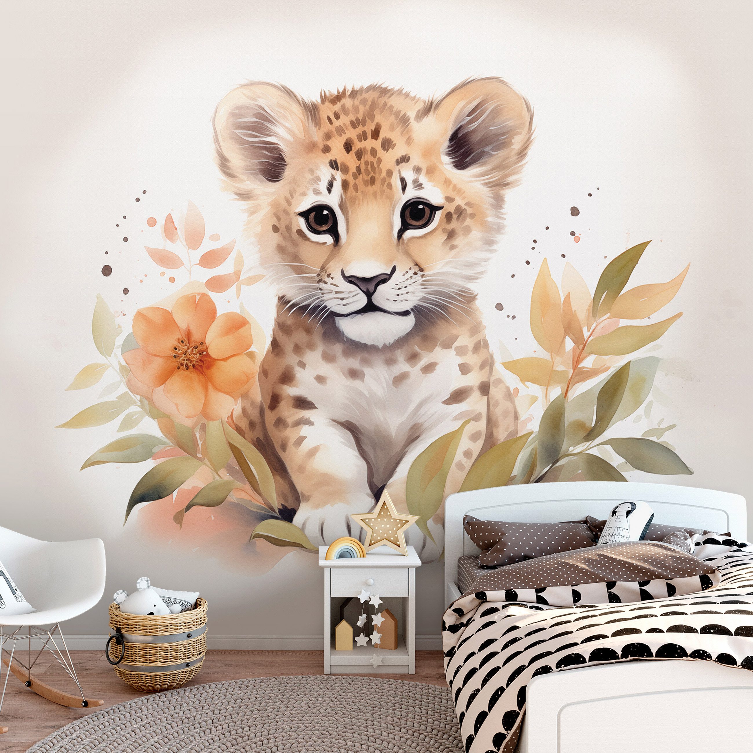 Wallarena Fototapete Kinderzimmer Jungen Mädchen Tiere Löwe Vlies Tapete Wa günstig online kaufen