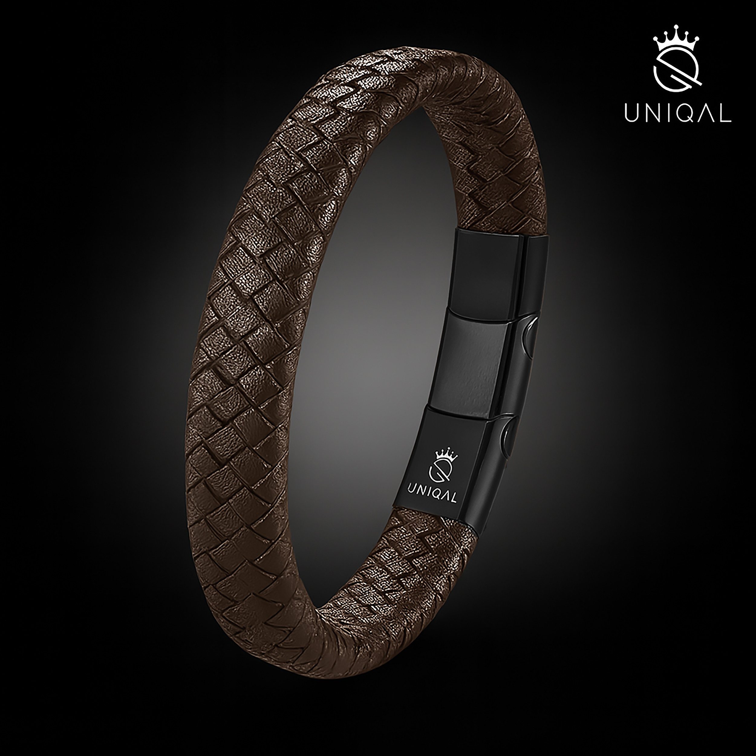 UNIQAL.de Lederarmband "MULTY COLOR" Geflochtenes Echtlederaccessoire mit Magnetverschluss (Edelstahl, Verlängerungsglied, Unisex, klassisches Design), Premium-Qualität – handgefertigt, kombinierbar, sportlich-elegant.