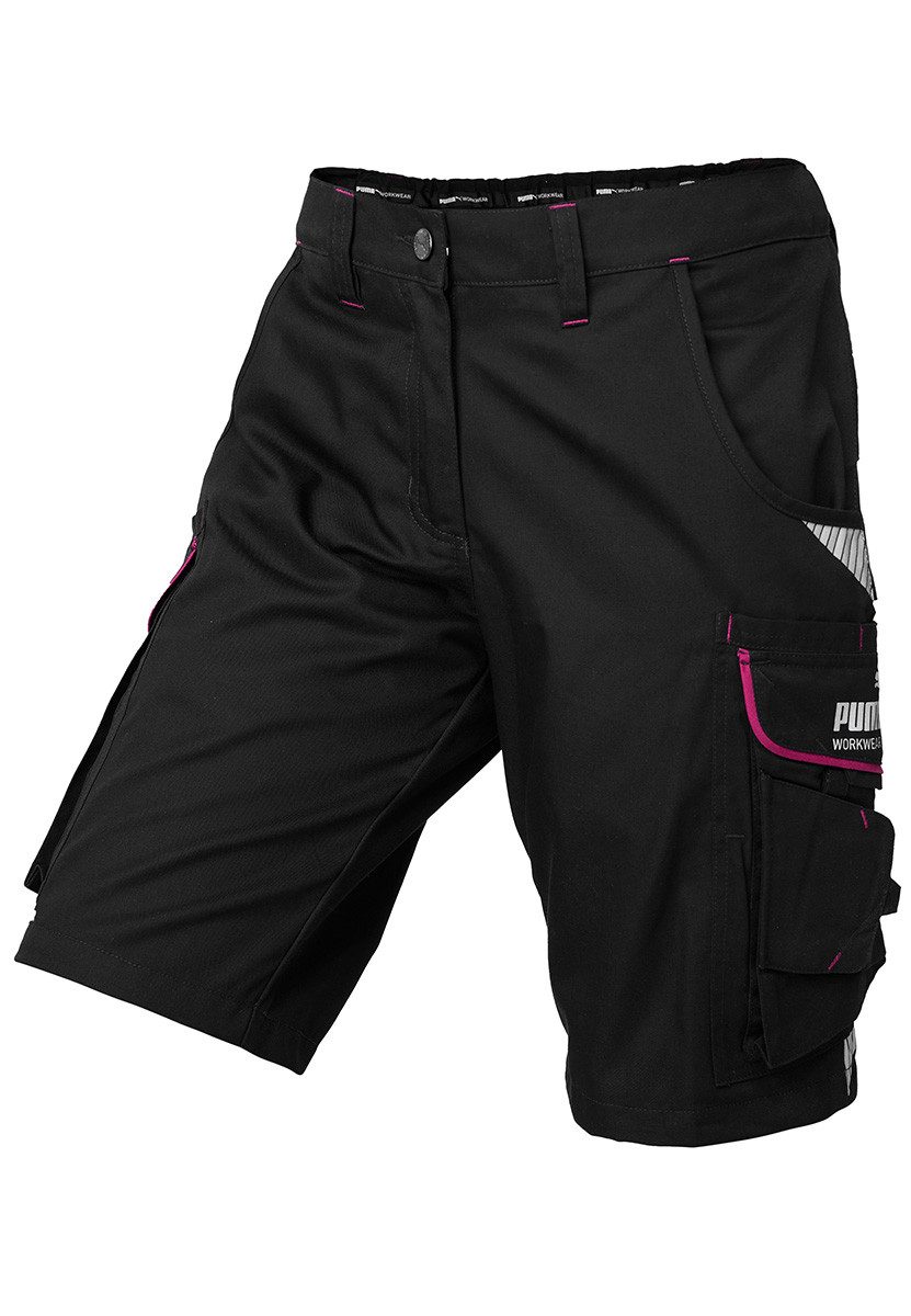 PUMA Workwear Arbeitsshorts PRECISION X - kurze Arbeitshose Damen - Bequeme Passform Robustes und flexibles Material mit Reflektoren - Praktische Taschen
