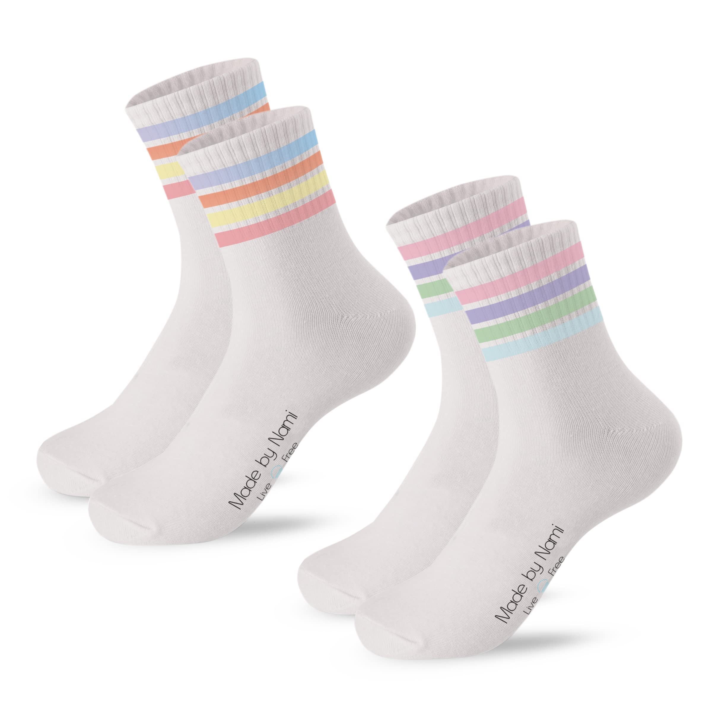 Socken 2er Set Crew Socks - Retro Stripes