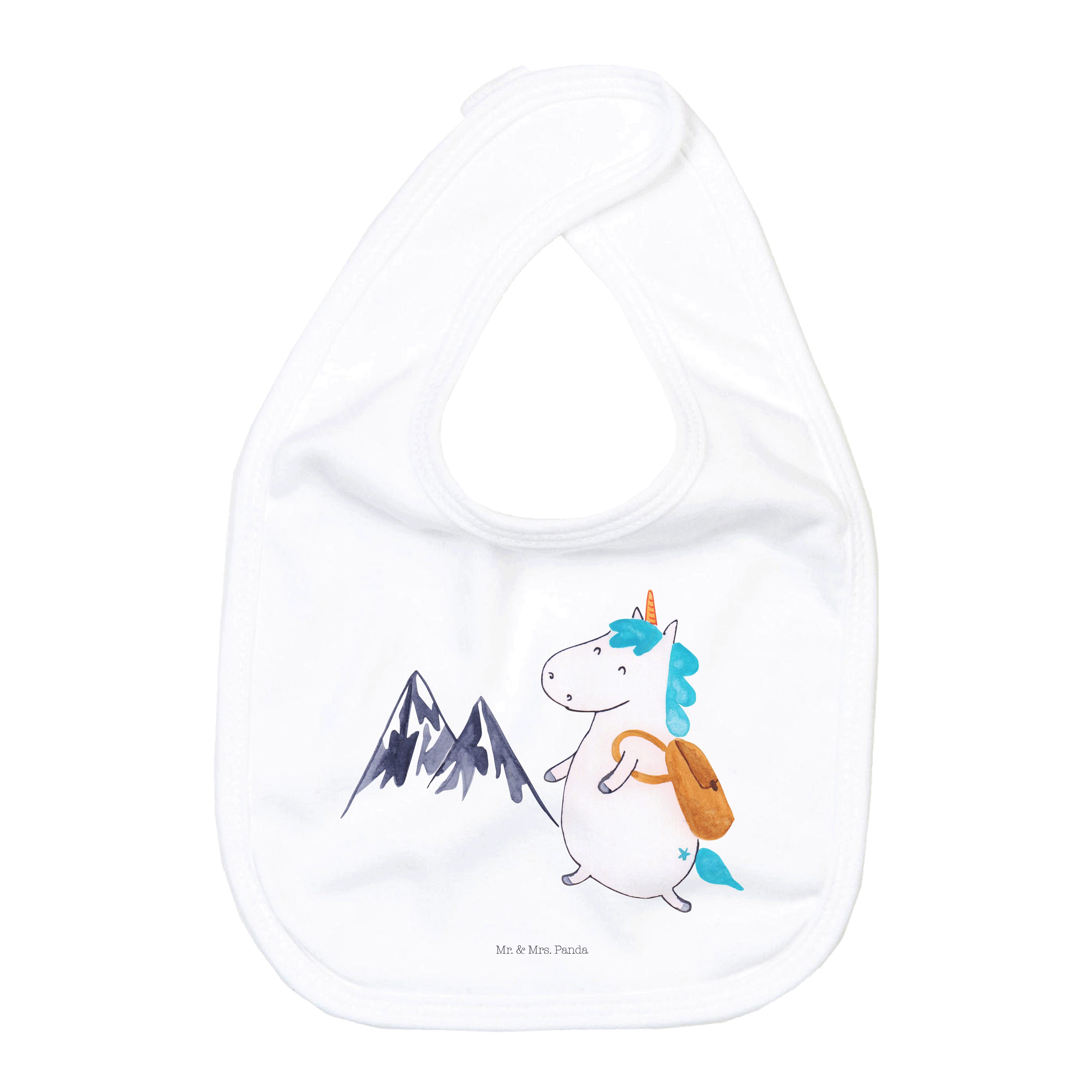 Tragetuch Einhorn Bergsteiger - Weiß - Geschenk, Sabberlätzchen, Baby Spucktuch