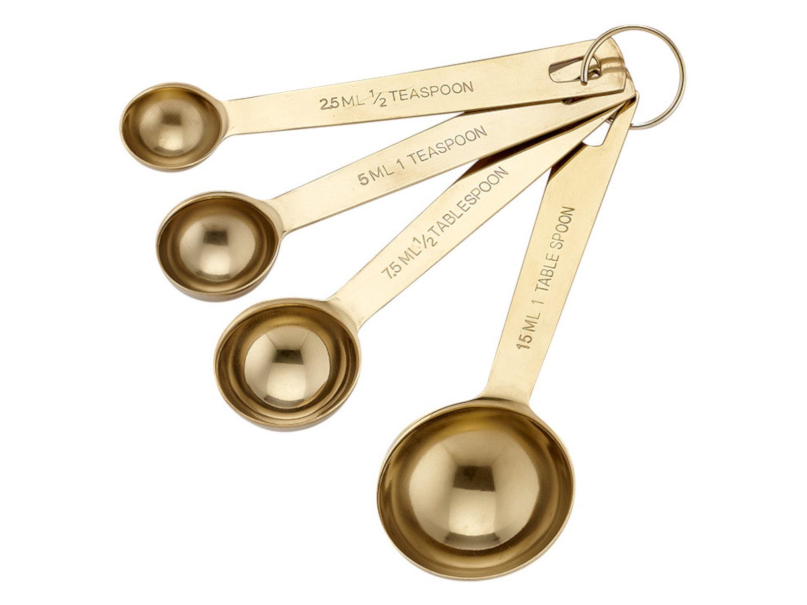 Ladelle Messlöffel Lawson Messlöffelset Gold 4tlg., Edelstahl mit Goldbeschichtung