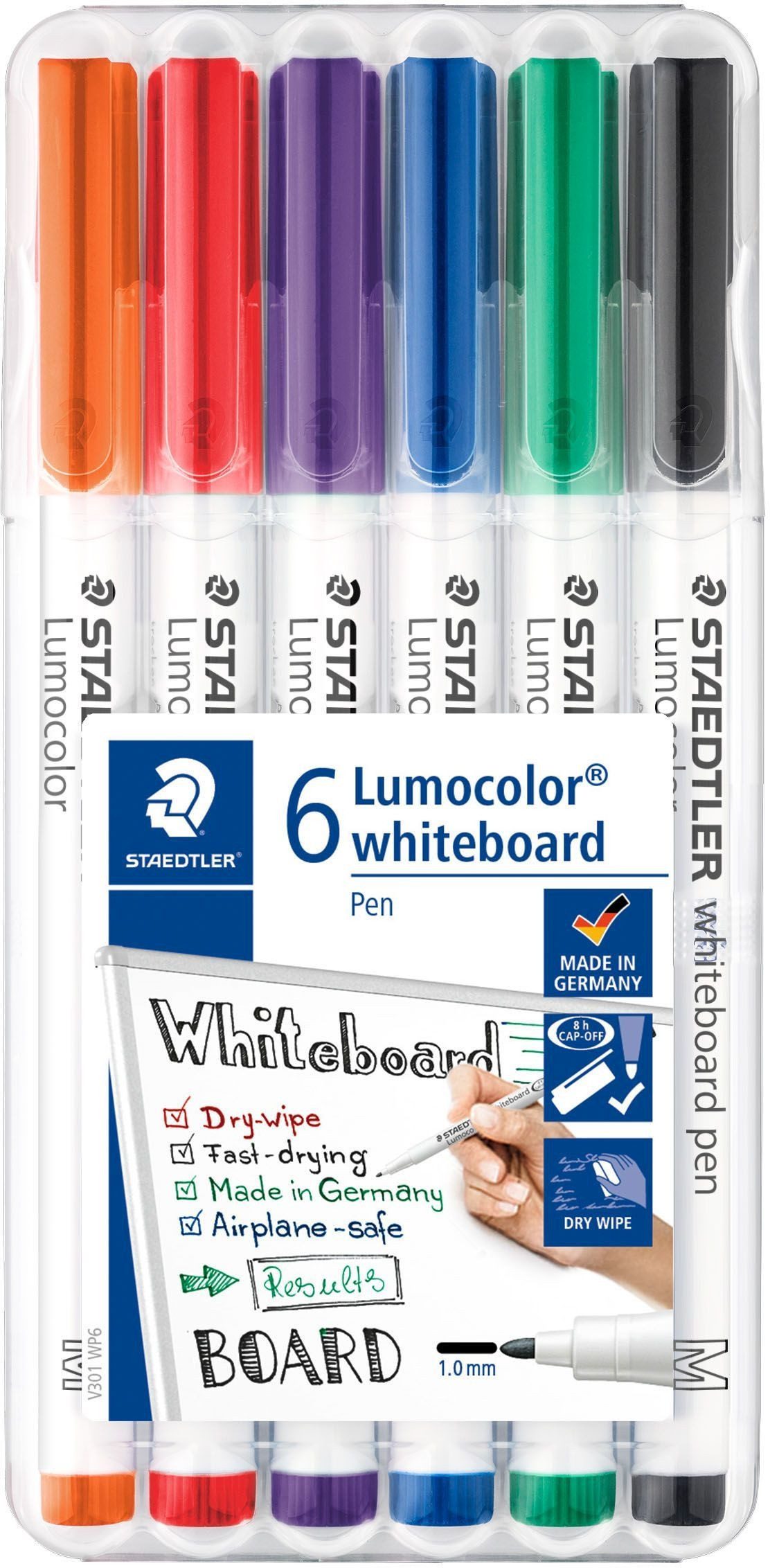 STAEDTLER Whiteboard Marker Whiteboardmarker Lumocolor ca. 1.0mm VE=6 Stück