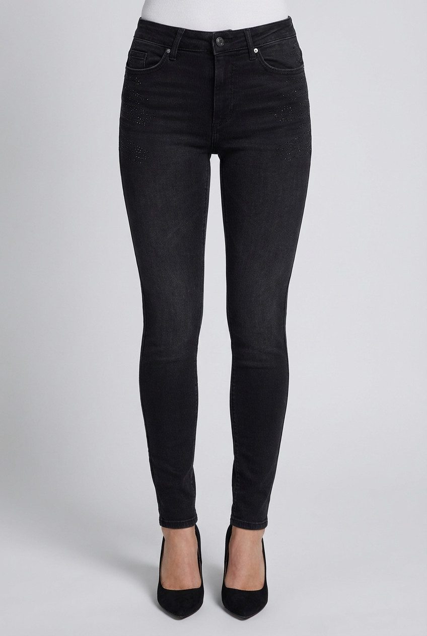 ONLY Skinny-fit-Jeans ONLBLUSH RHINESTONE HW SKINNY DNM TAI günstig online kaufen