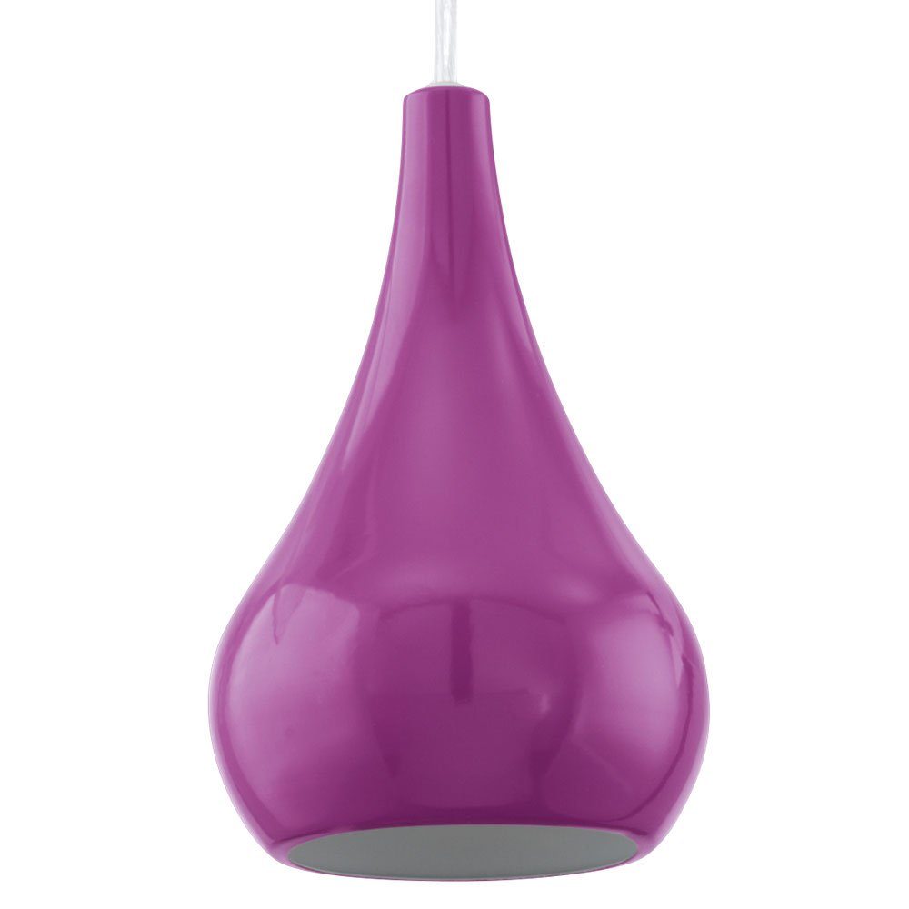 nicht EGLO Decken inklusive, purple Zimmer Design Lampe Pendel Pendelleuchte, Hänge Leuchtmittel Wohn Dielen