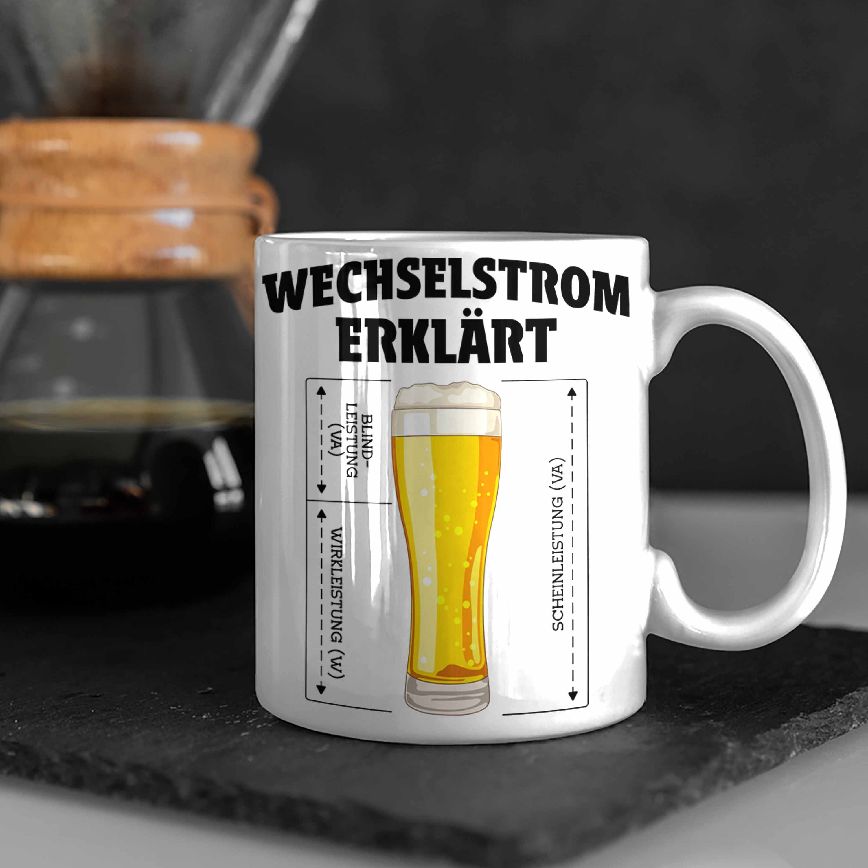 Tasse Elektriker Trendation Trendation - Elektroniker Geschenkidee Geschenke für Elektriker Sprüche Männer Tasse weiss Geschenk