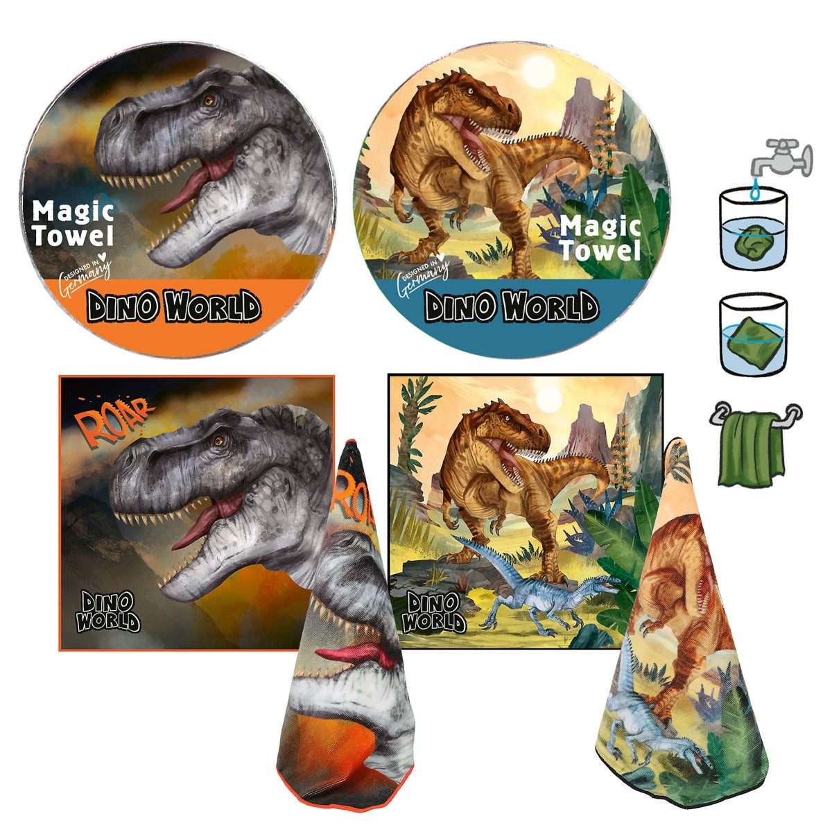 Spiel Dino World Magisches Handtuch - Saurierstark verwandelbar