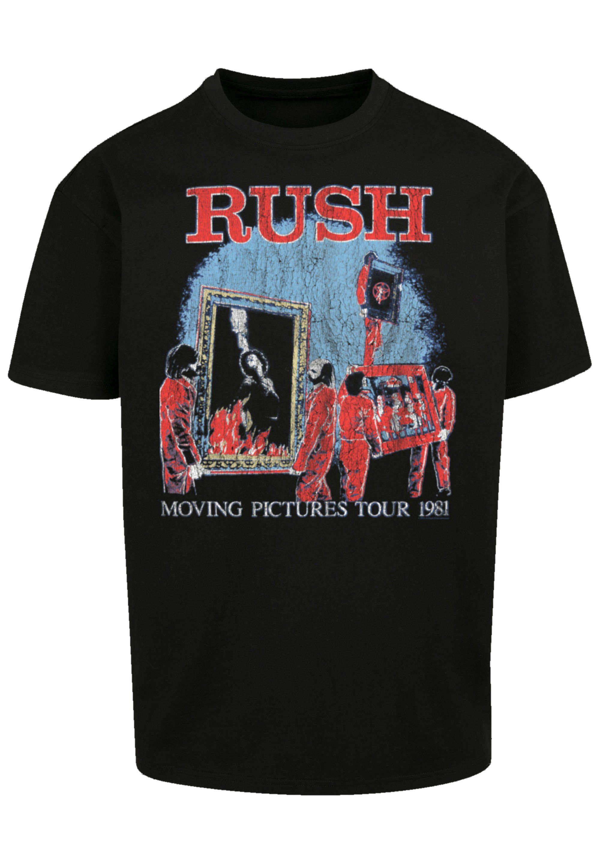 Schultern Weite und Qualität, Rock F4NT4STIC Pictures T-Shirt Tour Band Passform Premium überschnittene Rush Moving