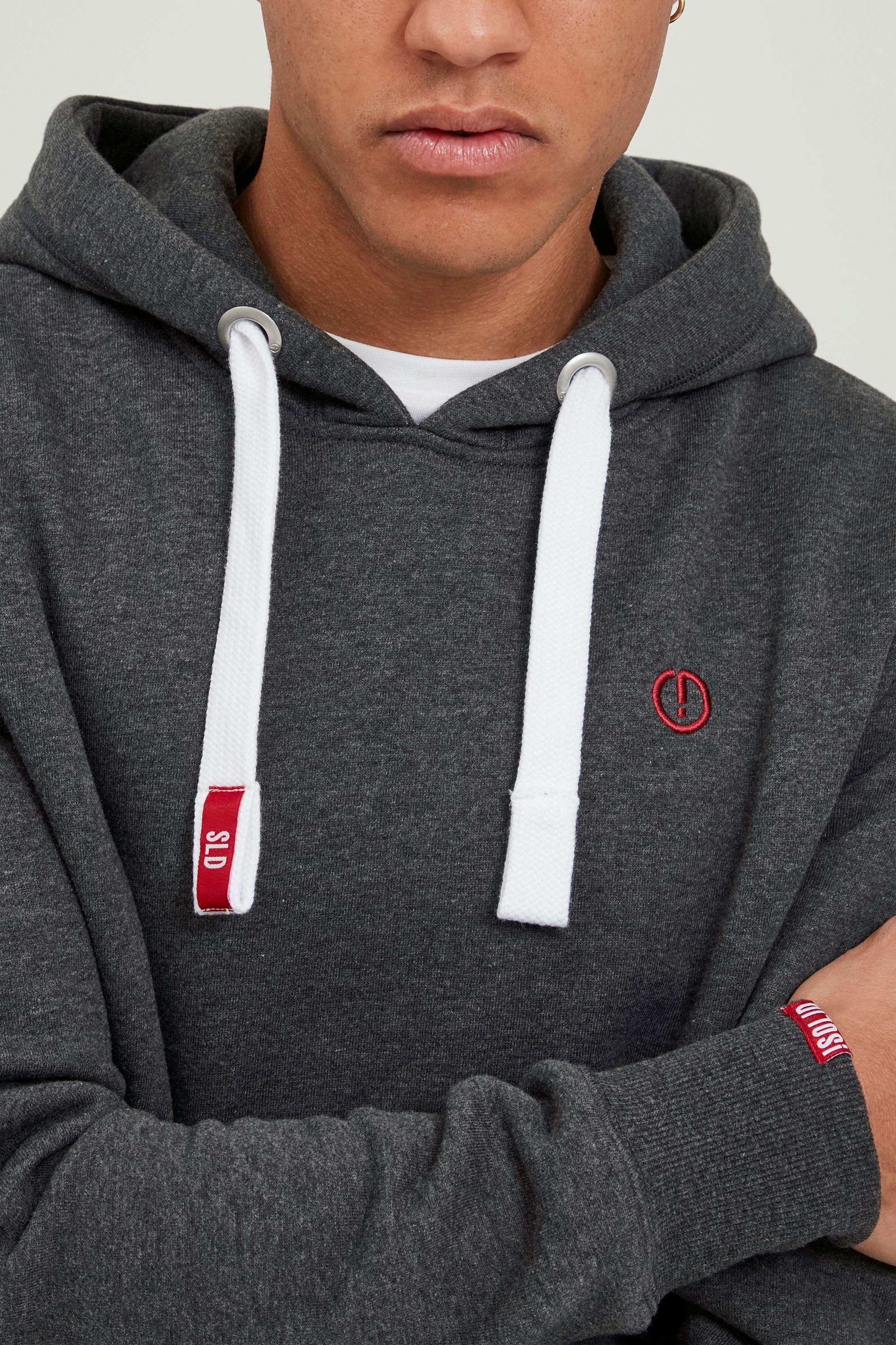 (8254) Kapuzensweatshirt !Solid SDBennHood kontrastfarbenenen mit Grey Hoodie Details Med