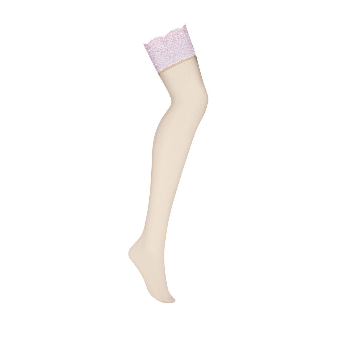 Obsessive Strapsstrümpfe OB pink - Girlly stockings (L/XL,S/M)