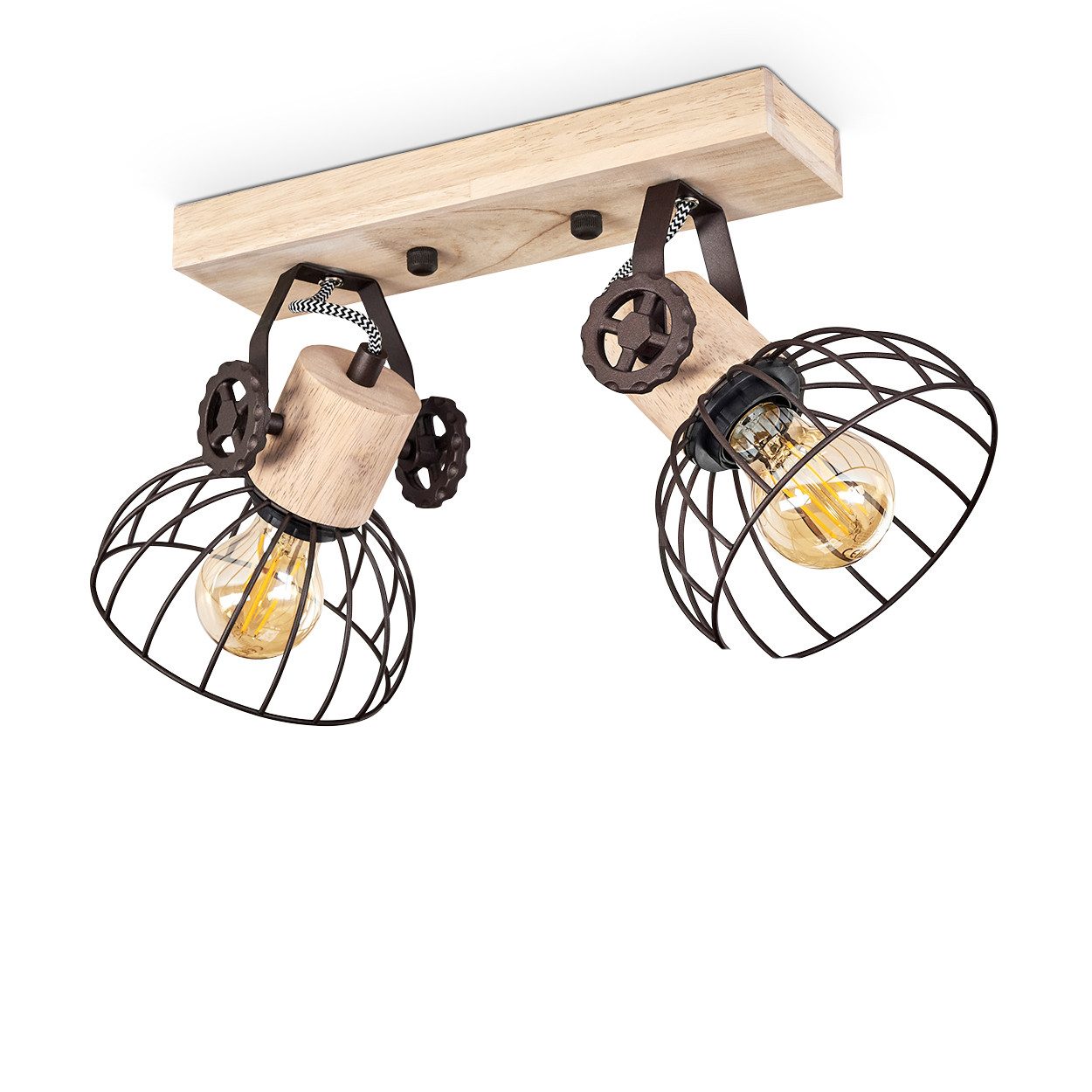 hofstein Deckenleuchte »Cotes« Deckenlampe aus Holz/Metall, Natur/Braun Sch günstig online kaufen