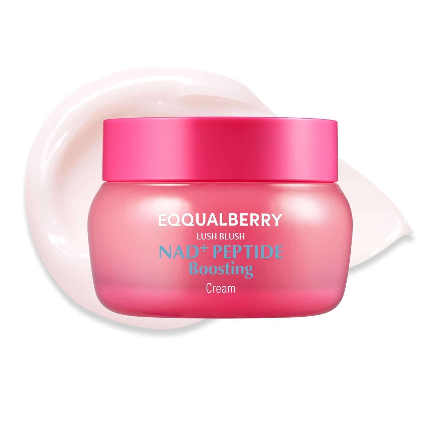 Eqqualberry Tagescreme NAD+ Peptide Boosting Cream 50ml – Straffende Gesichts- & Körpercreme mit 13 Peptiden, Ceramiden & Granatapfel, Anti-Aging, Halscreme für schlaffe Haut, K-Beauty