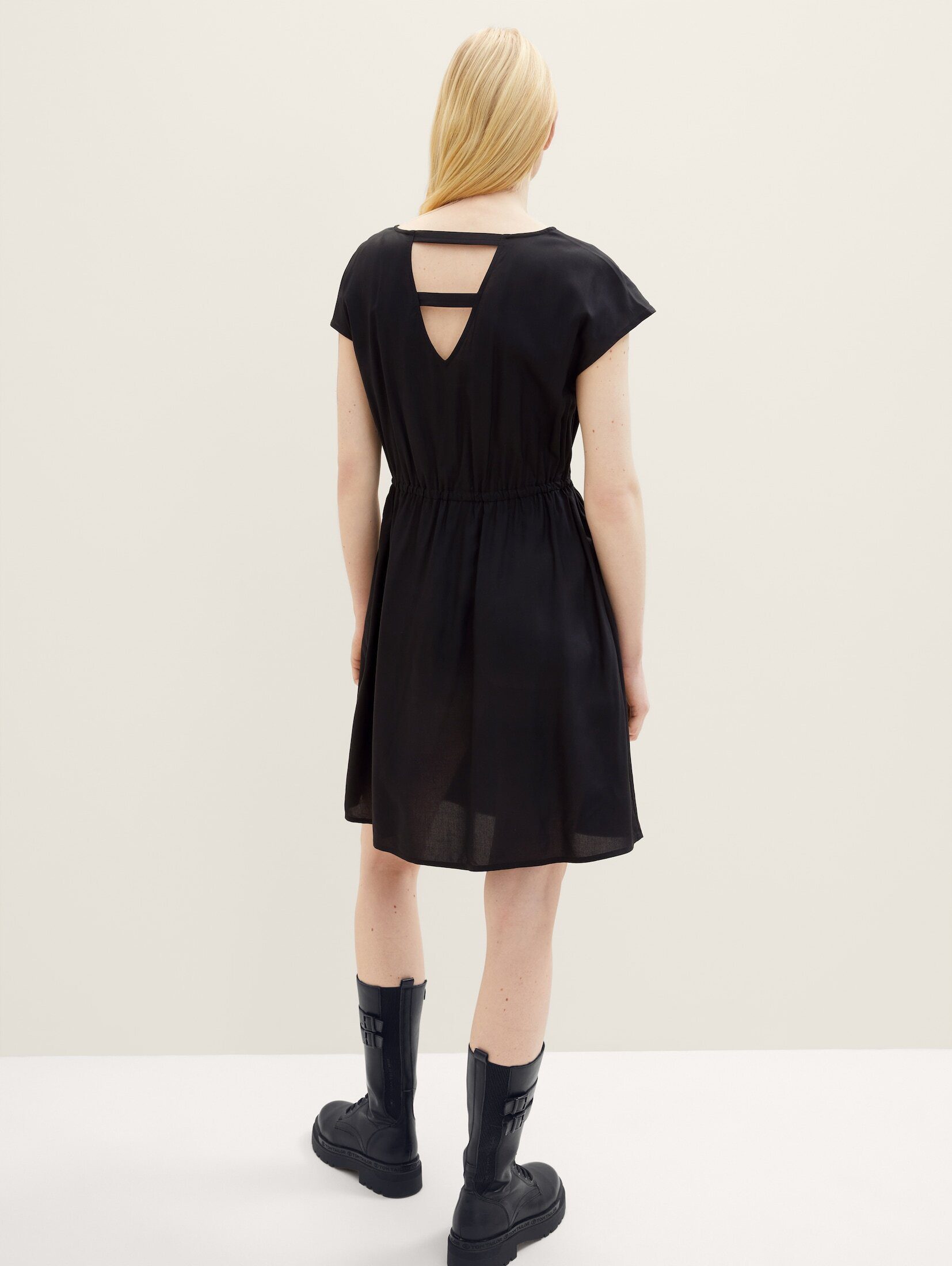 TOM TAILOR Denim Jerseykleid Kleid Basic Black