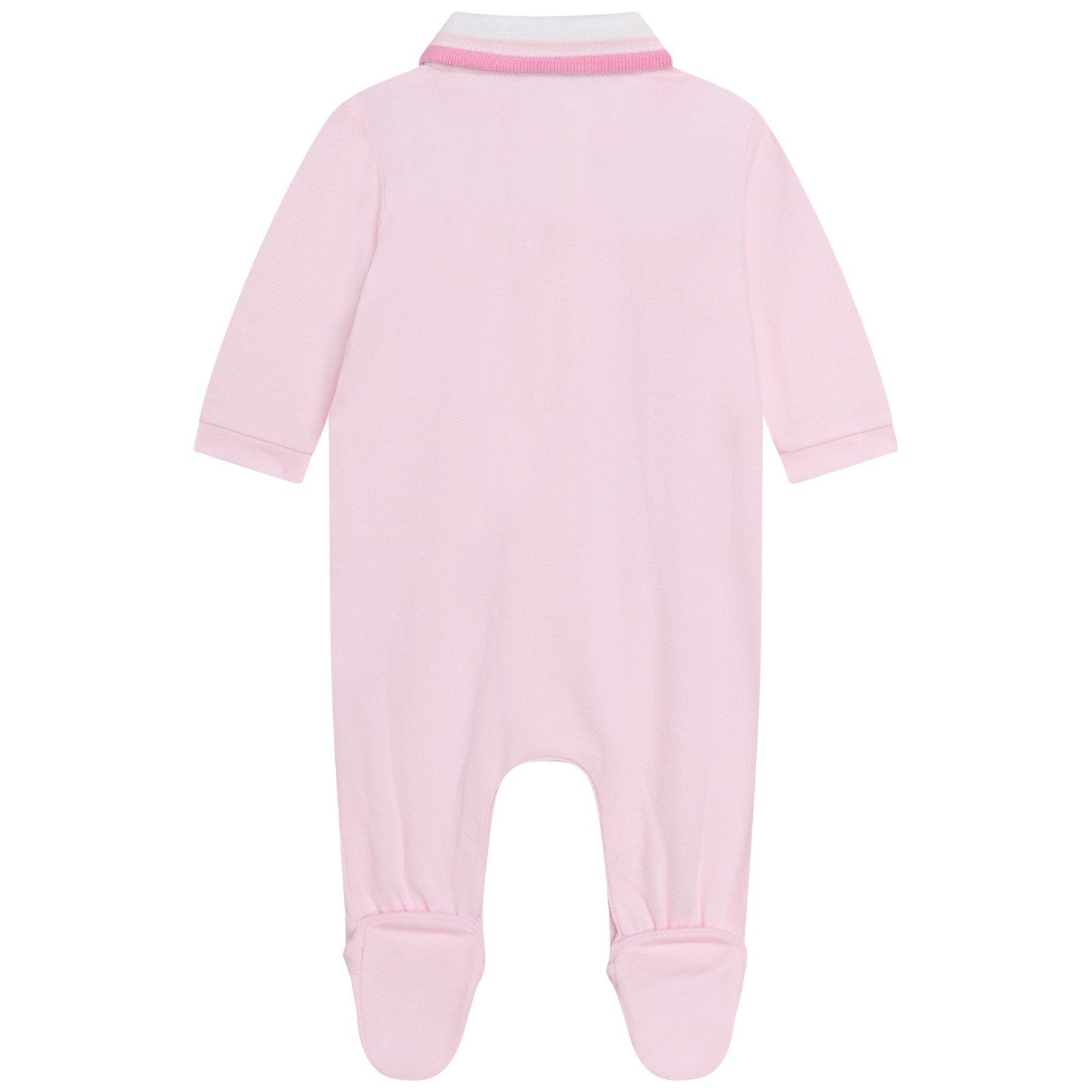 HUGO BOSS Baby Hase Strampler Details Strampler Logo Pyjama BOSS rosa mit