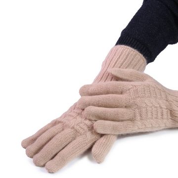 Tumelo Strickhandschuhe Handschuhe 100% Kaschmir DamenCamel