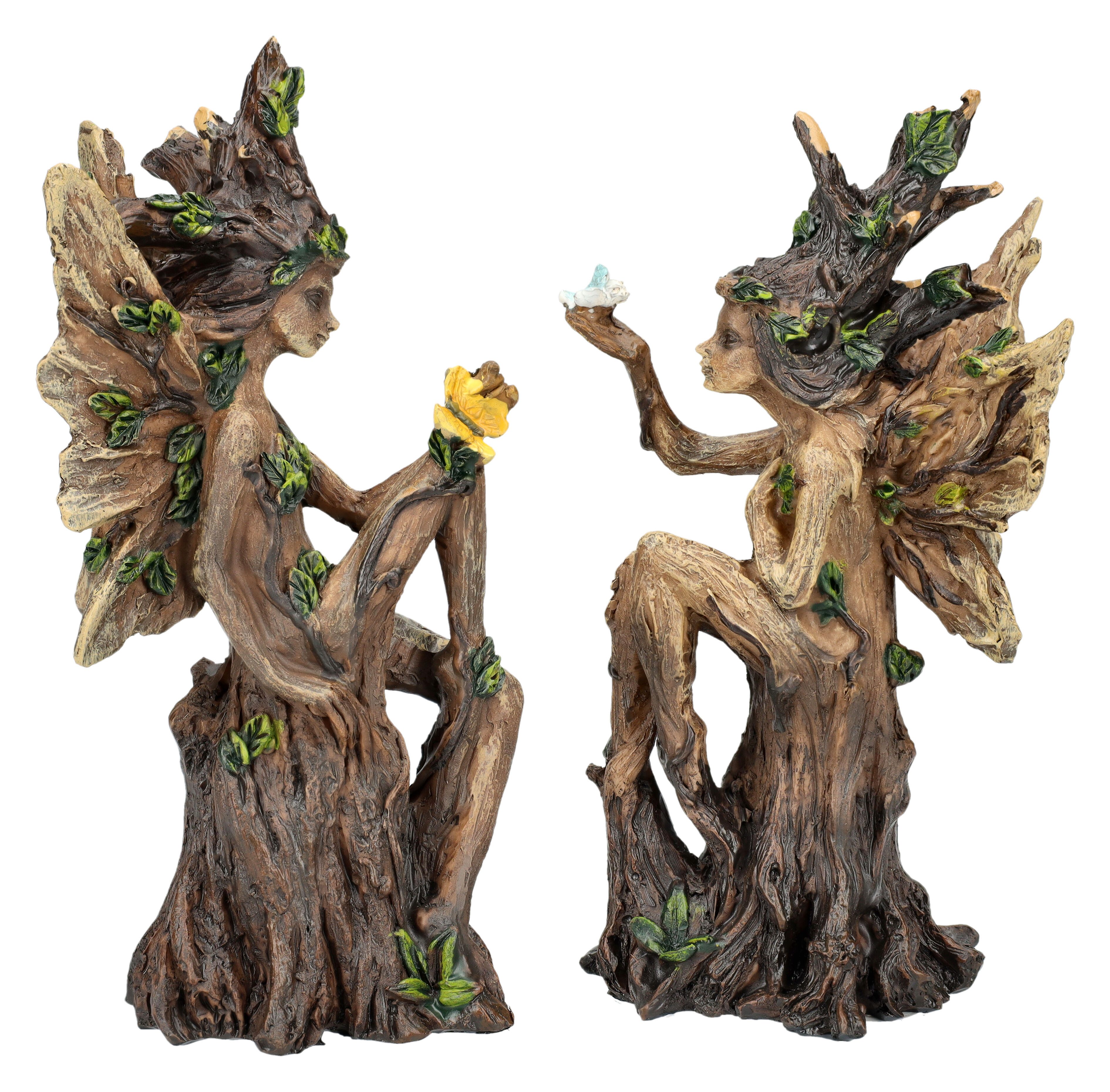 Figuren Shop GmbH Fantasy-Figur Waldfeen Figur 2er Set - Woodland Beauty - Fantasy Dekofigur Elfe Deko