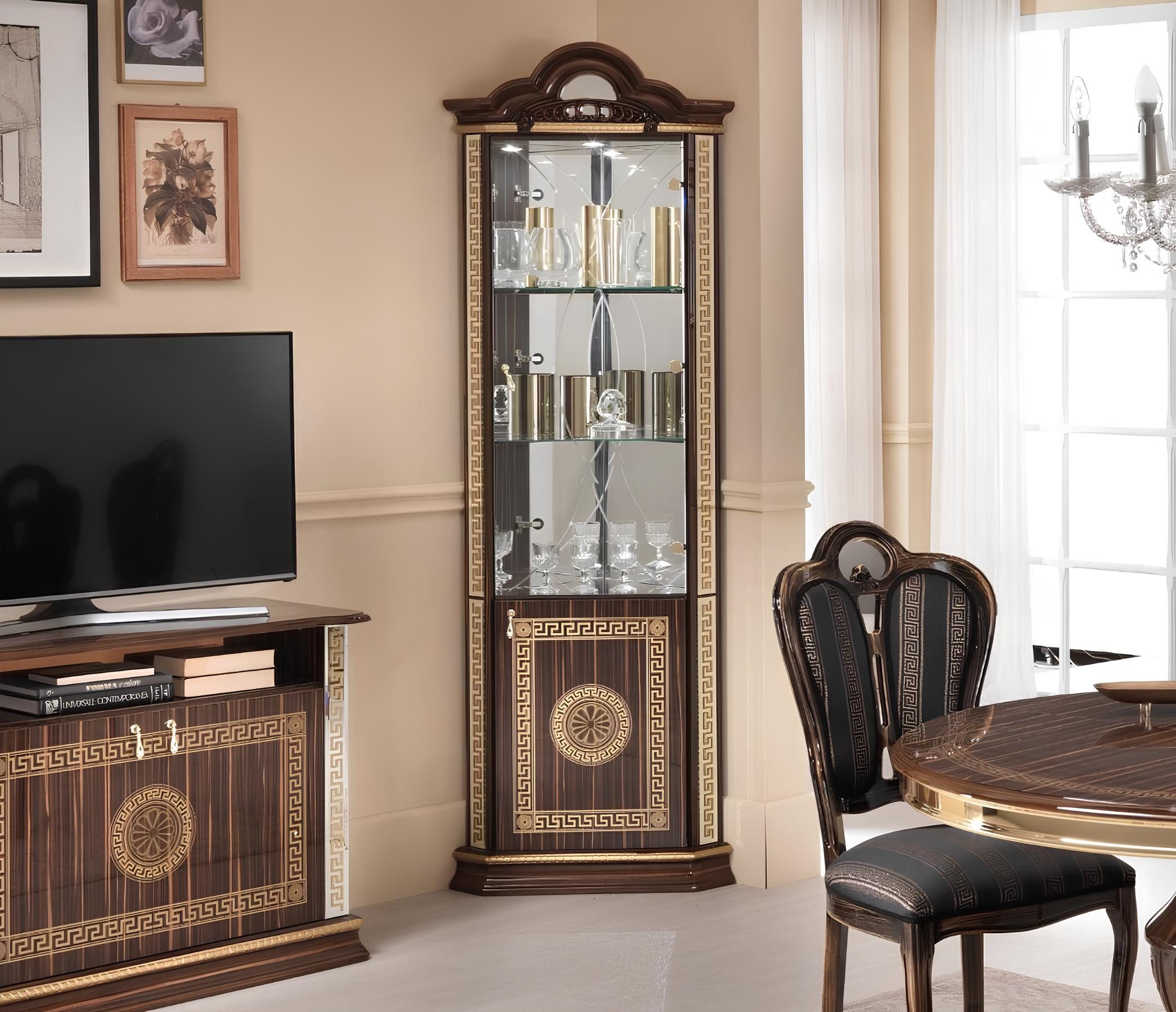 Eckvitrine Eckvitrine Schrank Eckschrank Schränke Möbel Glasschrank Design modern