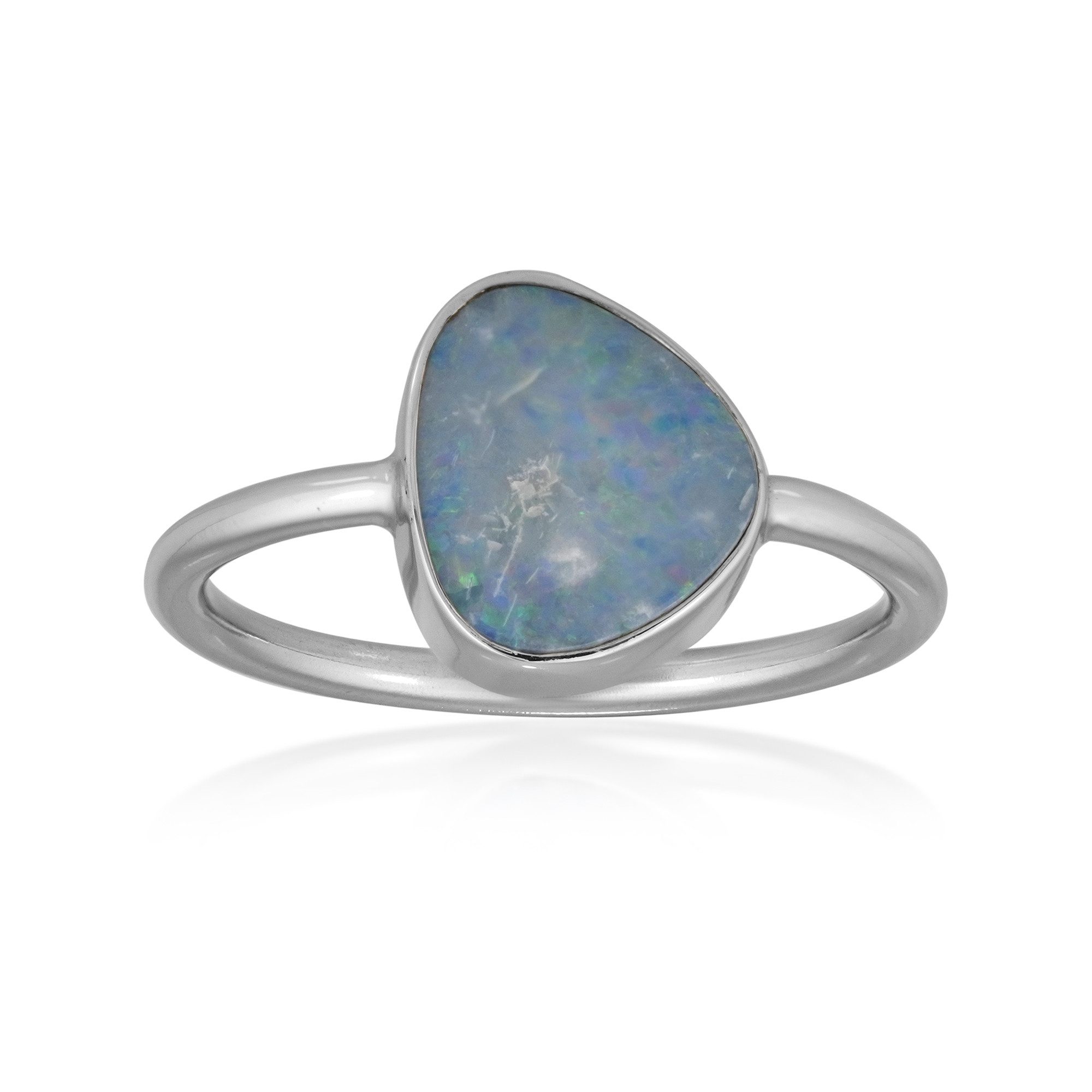 Cavill Solitärring Cavill Ring aus Sterlingsilber 2,1 ct blauer Opal Damen Echtschmuck (1-tlg)