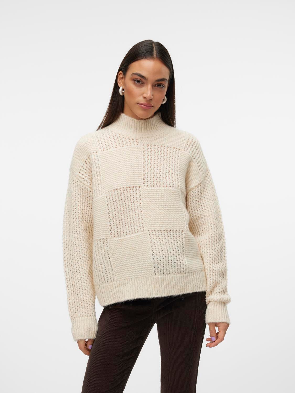 Strickpullover VMMOON LS HIGHNECK PULLOVER GA BF