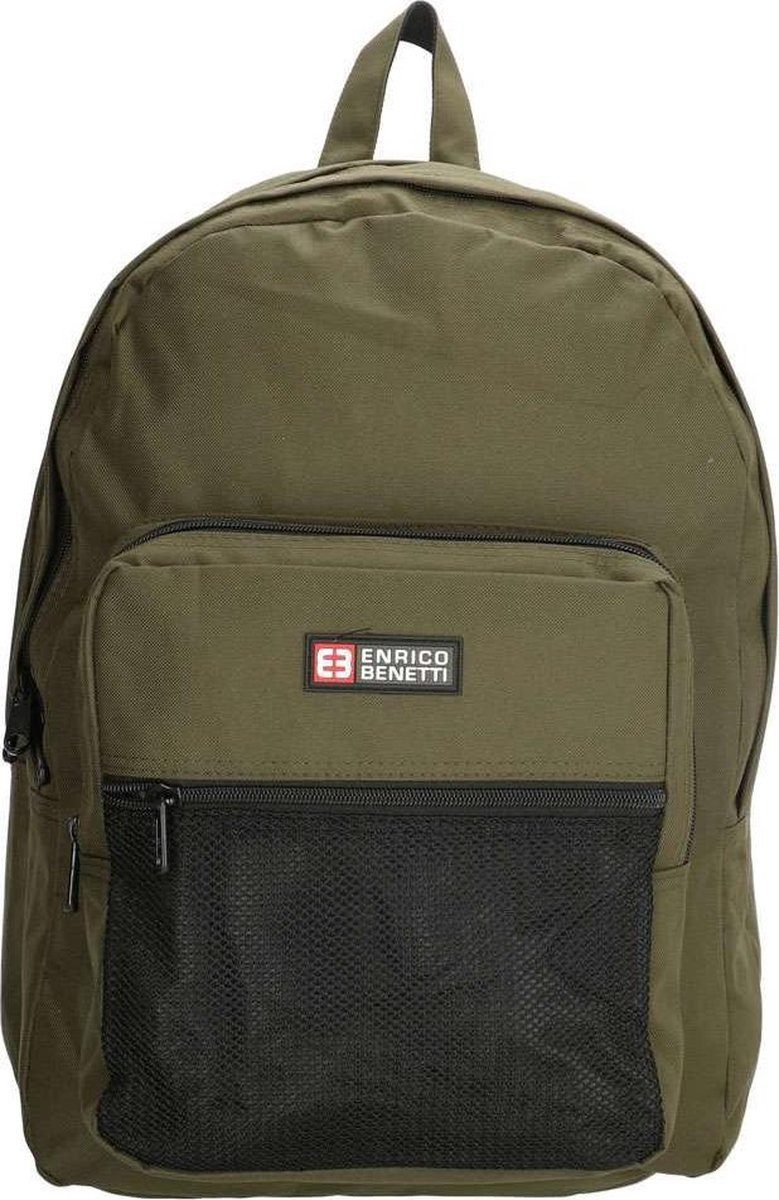 Enrico Benetti Cityrucksack Amsterdam Rucksack 30 Liter 15-Zoll Laptopfach Oliv, mit Laptopfach