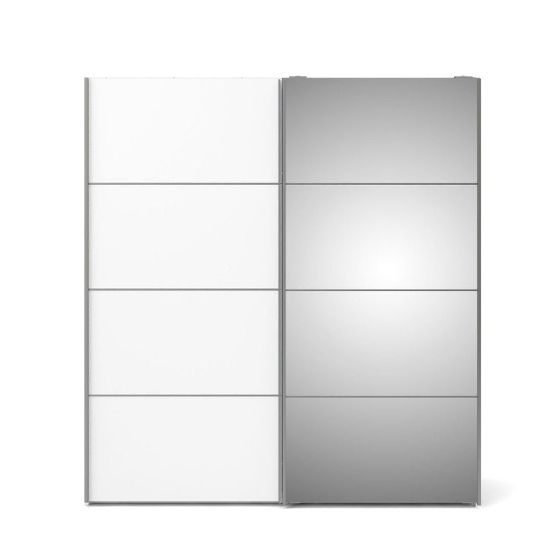 inkl. Veto Kleiderschrank 3 ebuy24 Spiegeltür Tür 1 und Kleiderschrank 1 Weiß