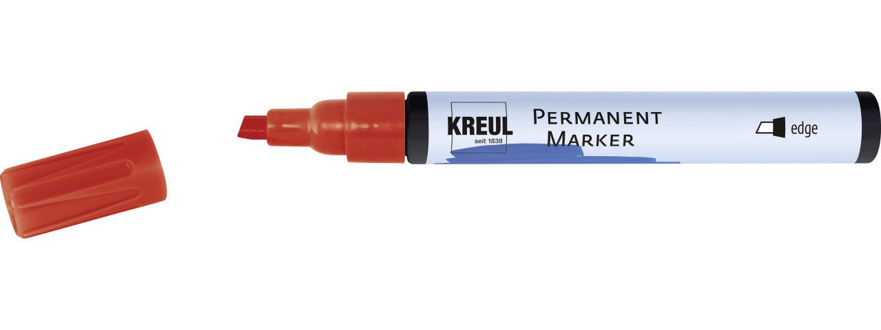 Flachpinsel Kreul Permanentmarker rot