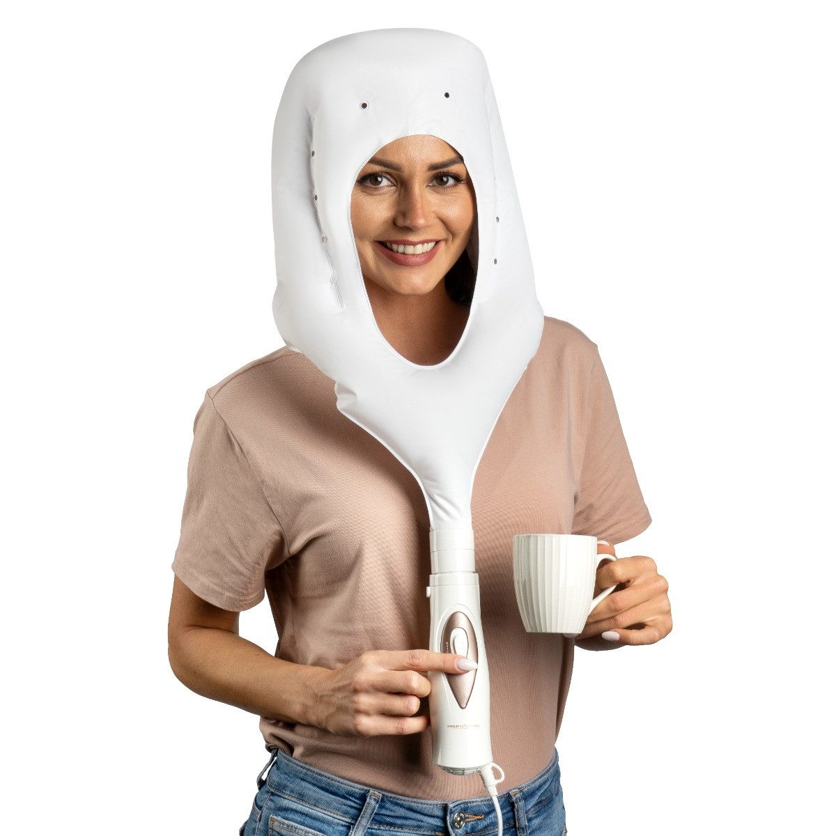 ProfiCare Haartrockenhaube PC-HTH 3003, Trockenhaube, Haartrockner + Lockenbürste in Einem