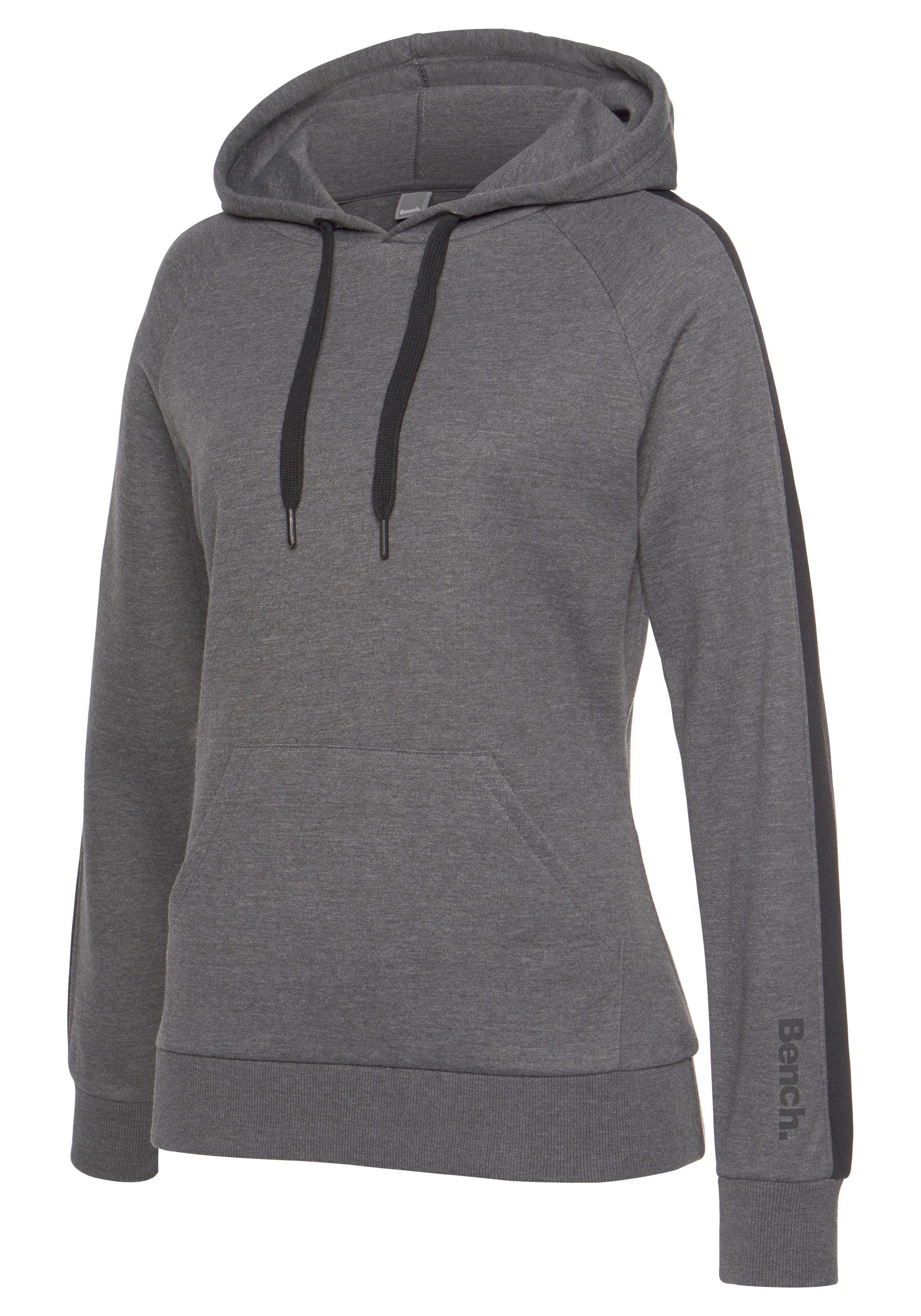 Bench. Loungewear Kapuzensweatshirt mit Seitenstreifen und Kängurutasche, Loungewear