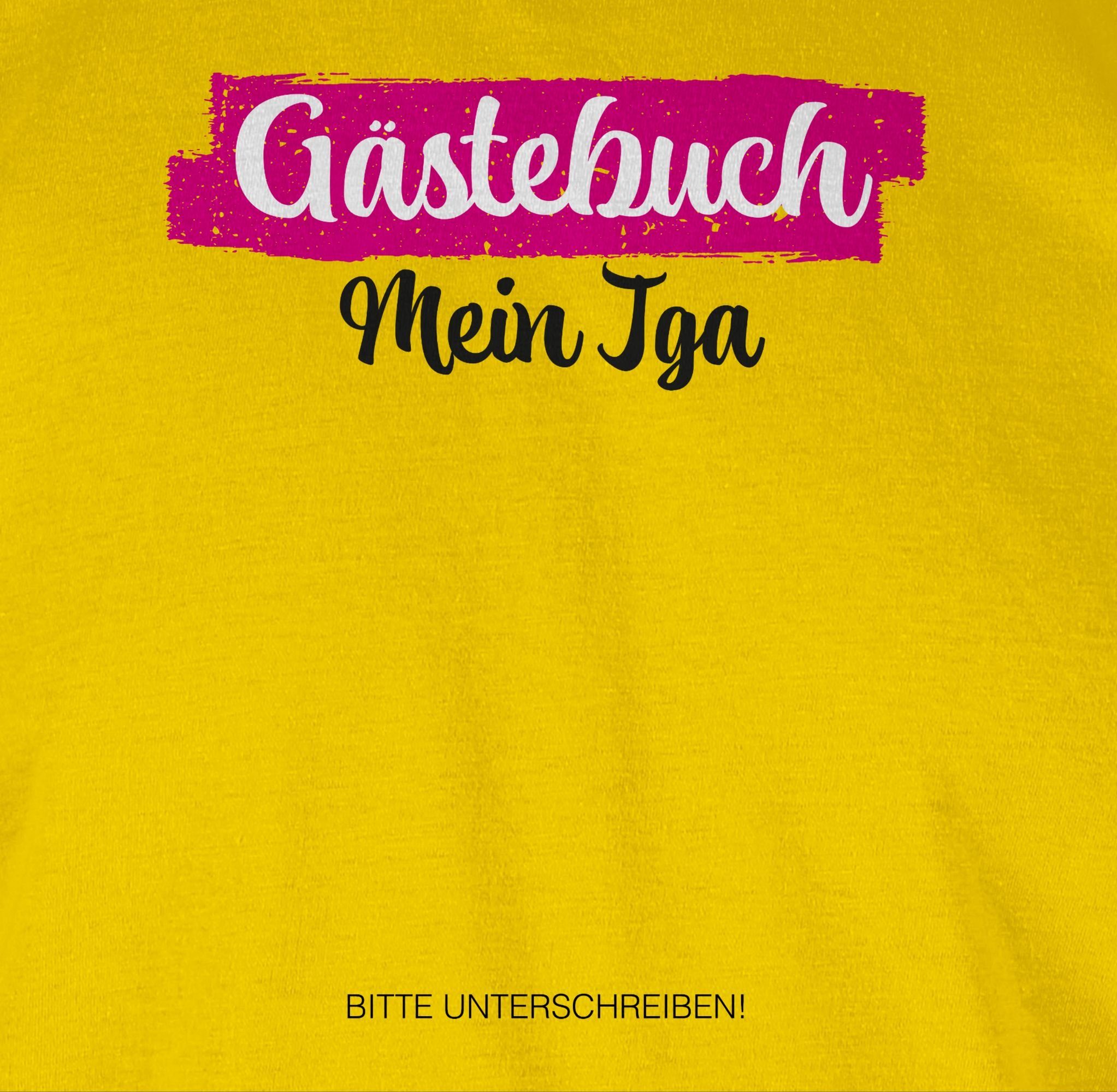 Shirtracer T-Shirt JGA I Unterschreiben Gästeliste Männer Gästebuch 03 JGA Gelb