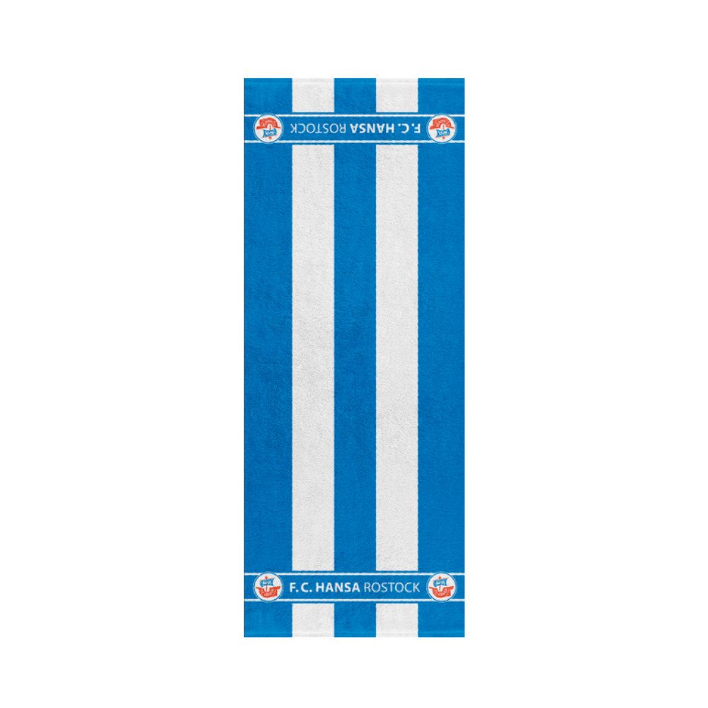FC Hansa Rostock Badetuch Hansa Rostock Badetuch Blockstreifen 70x180cm