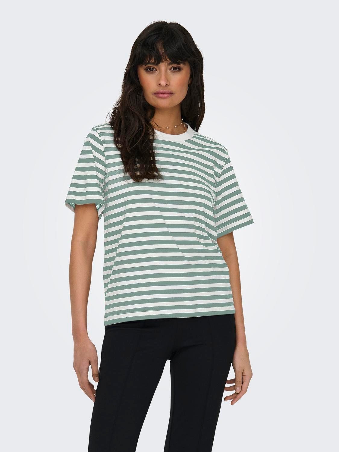 ONLY Kurzarmshirt ONLLIVINA S/S STRIPE TEE JRS NOOS