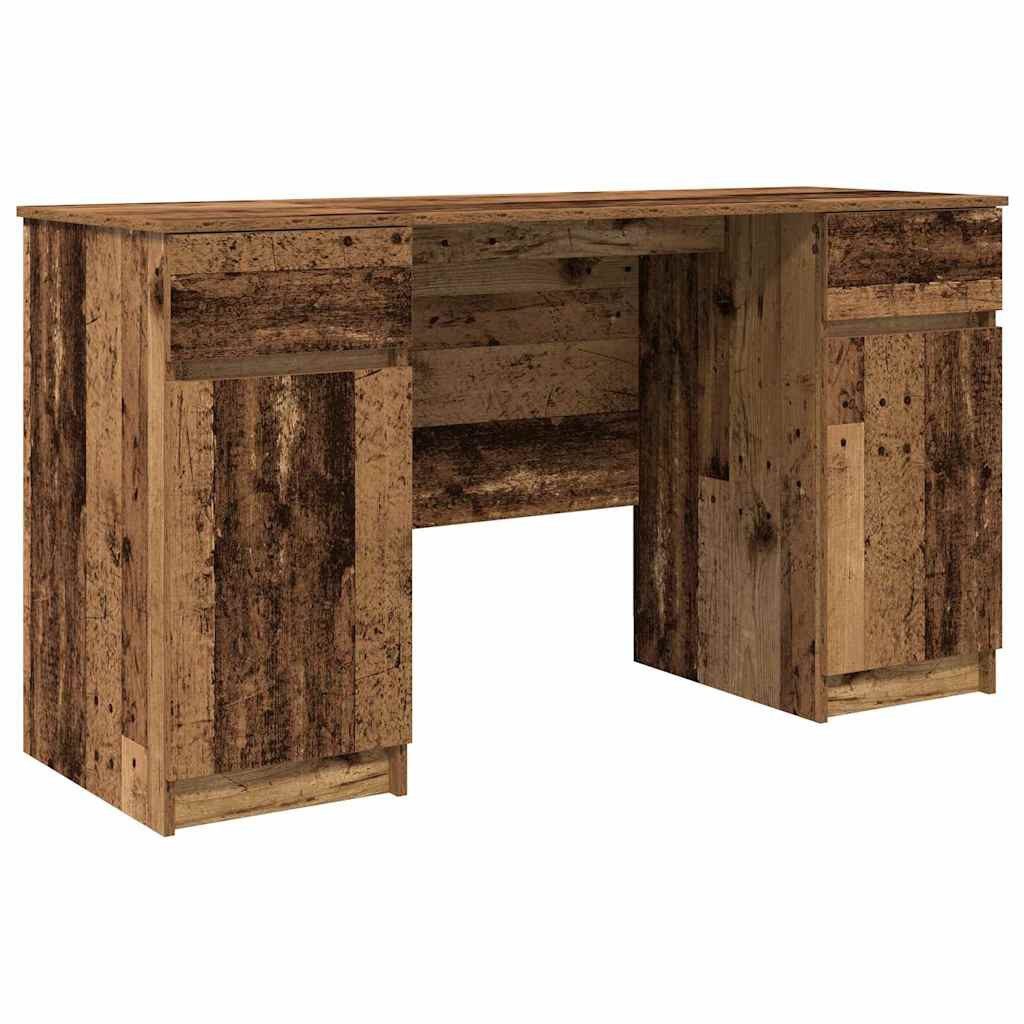 vidaXL Schreibtisch Schreibtisch mit Regal Altholz 140 x 49 x 76 cm Holzwerkstoff (1-St)