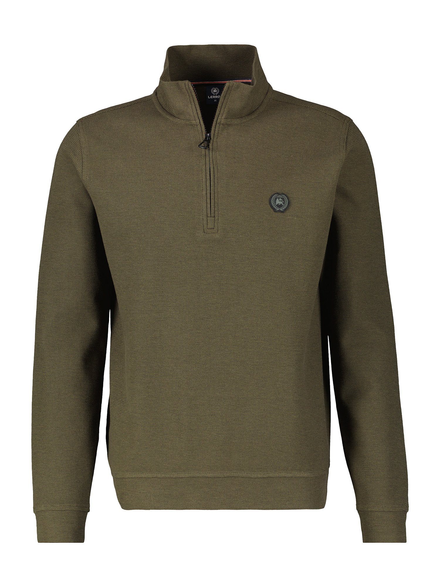 Sweat-Troyer, LERROS AGED Structure Sweatshirt LERROS OLIVE