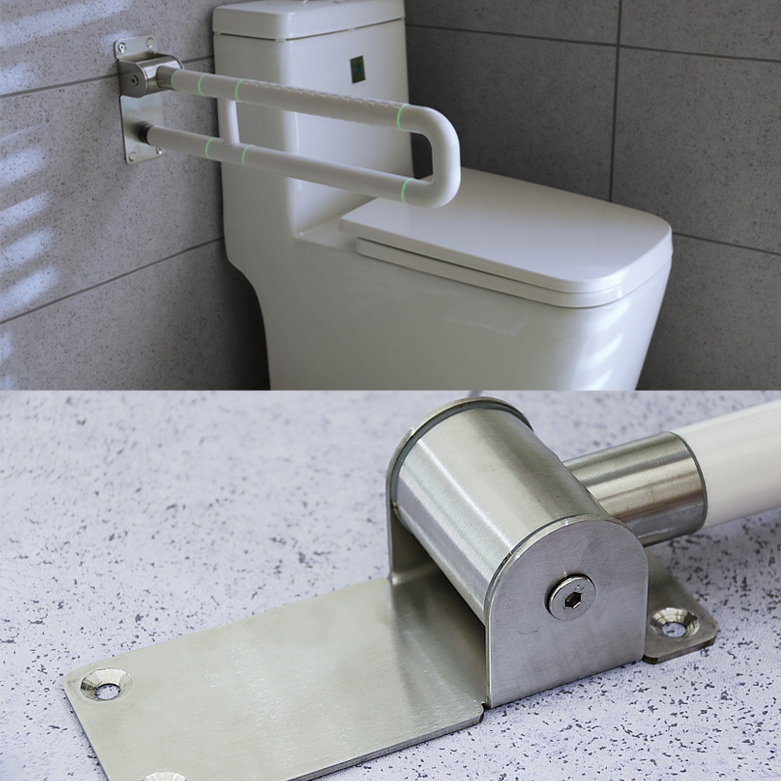 TWSOUL Armlehne Wandstützgriff für Senioren 60 CM Haltegriff Toiletten  Dusche WC