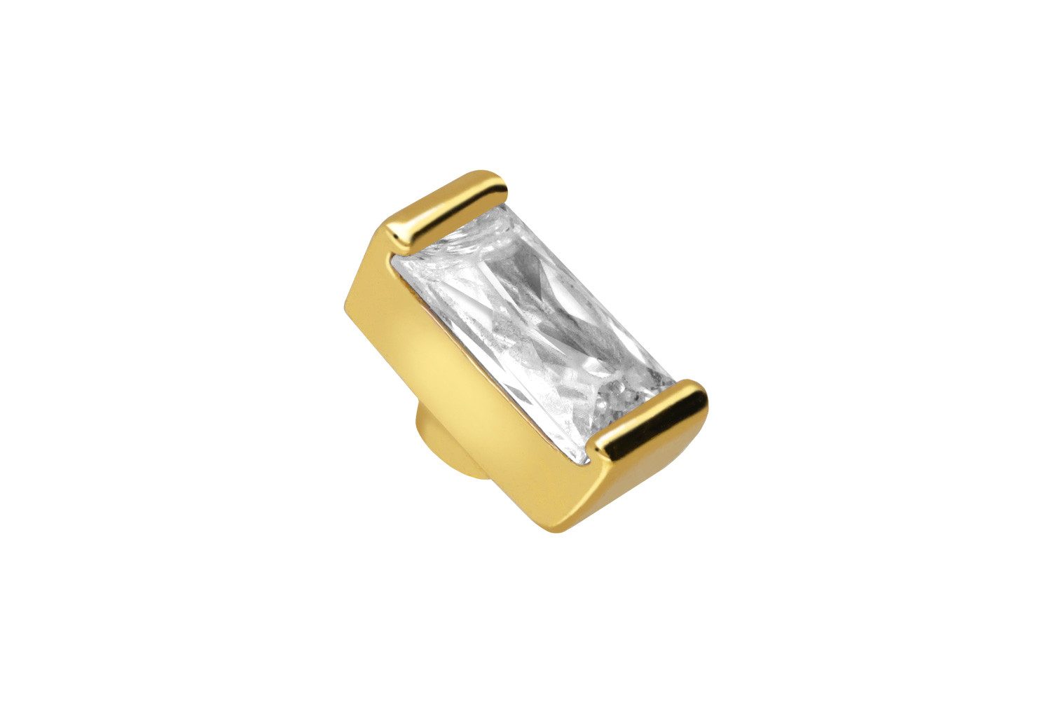 PIERCINGLINE Piercing-Set Chirurgenstahl Schraubaufsatz KRISTALL (Schraub-Aufsätze, 1-tlg)