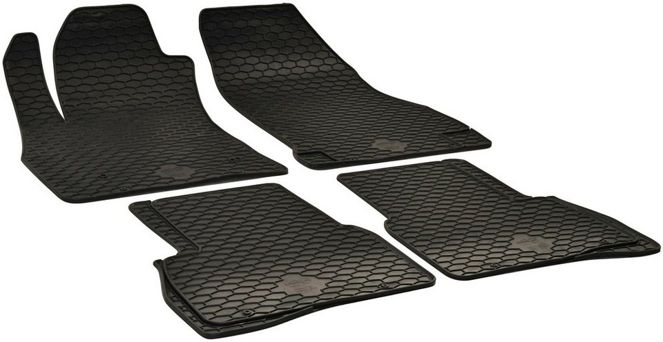 WALSER Passform-Fußmatten (4 St), für Fiat Doblo Großr.lim.,  Kombi/Kastenwagen, für Fiat Doblo (263) 11/2009-Heute