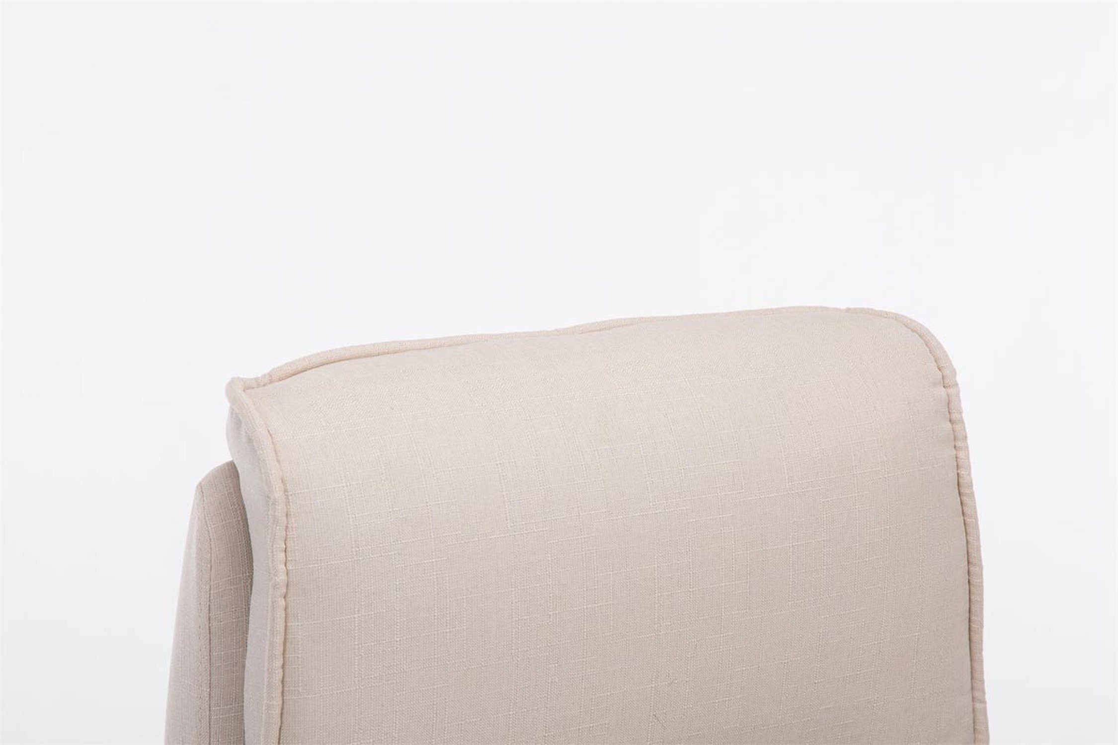 TPFLiving Bürostuhl Vila mit bequemer Stoff Drehstuhl, Bürostuhl Gestell: Kunststoff Chefsessel, Rückenlehne creme silber - XXL), ergonomisch Sitzfläche: (Schreibtischstuhl, geformter