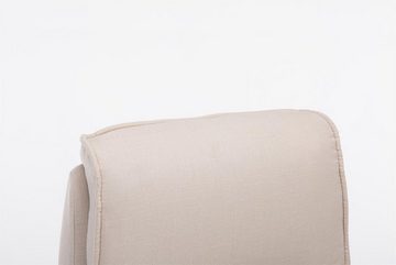 TPFLiving Bürostuhl Vila mit bequemer ergonomisch geformter Rückenlehne (Schreibtischstuhl, Drehstuhl, Chefsessel, Bürostuhl XXL), Gestell: Kunststoff silber - Sitzfläche: Stoff creme