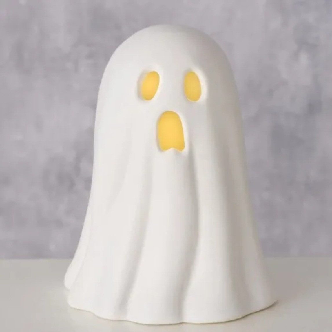 BOLTZE GRUPPE GmbH LED-Dekofigur Deko Geist mit Led H12,8cm weiß Boltze Halloween