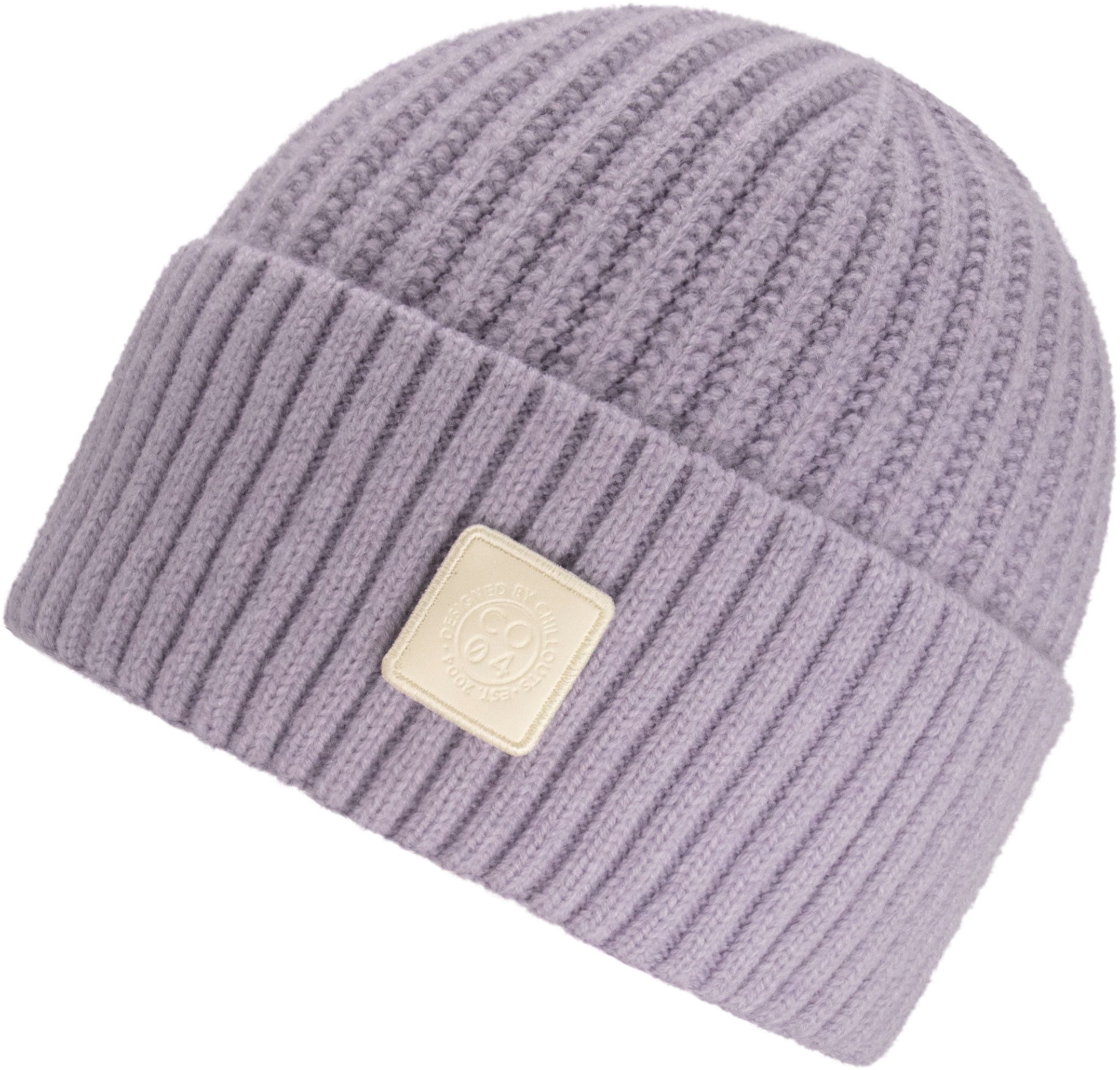 chillouts Strickmütze Denise Hat mit sichtbarem Logo-Patch