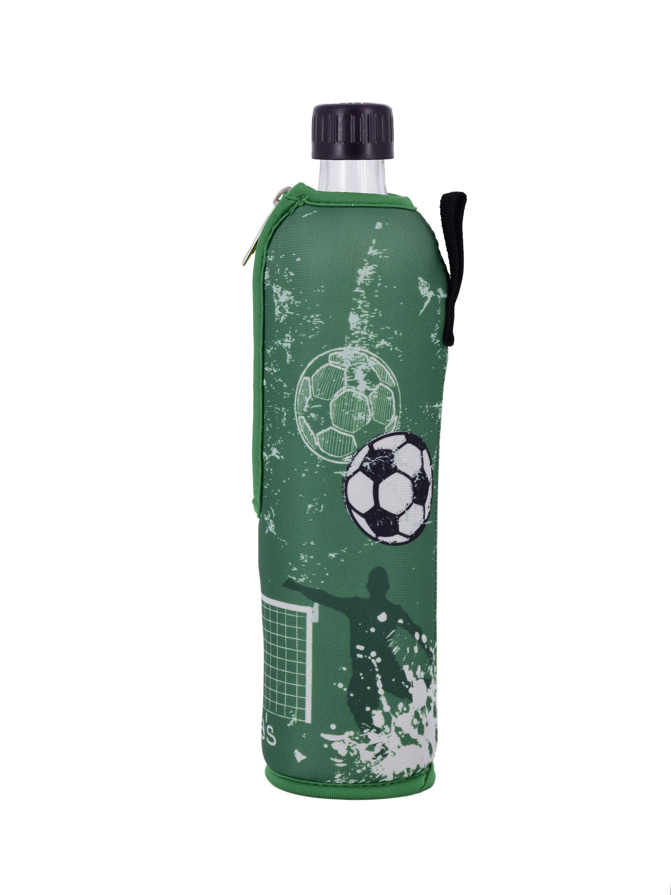 Dora's Trinkflasche Glastrinkflasche 0,5l – inkl. Neoprenhülle – verschiedene Motive, Große Designauswahl - Schraubverschluss + Praktische Trageschlaufe