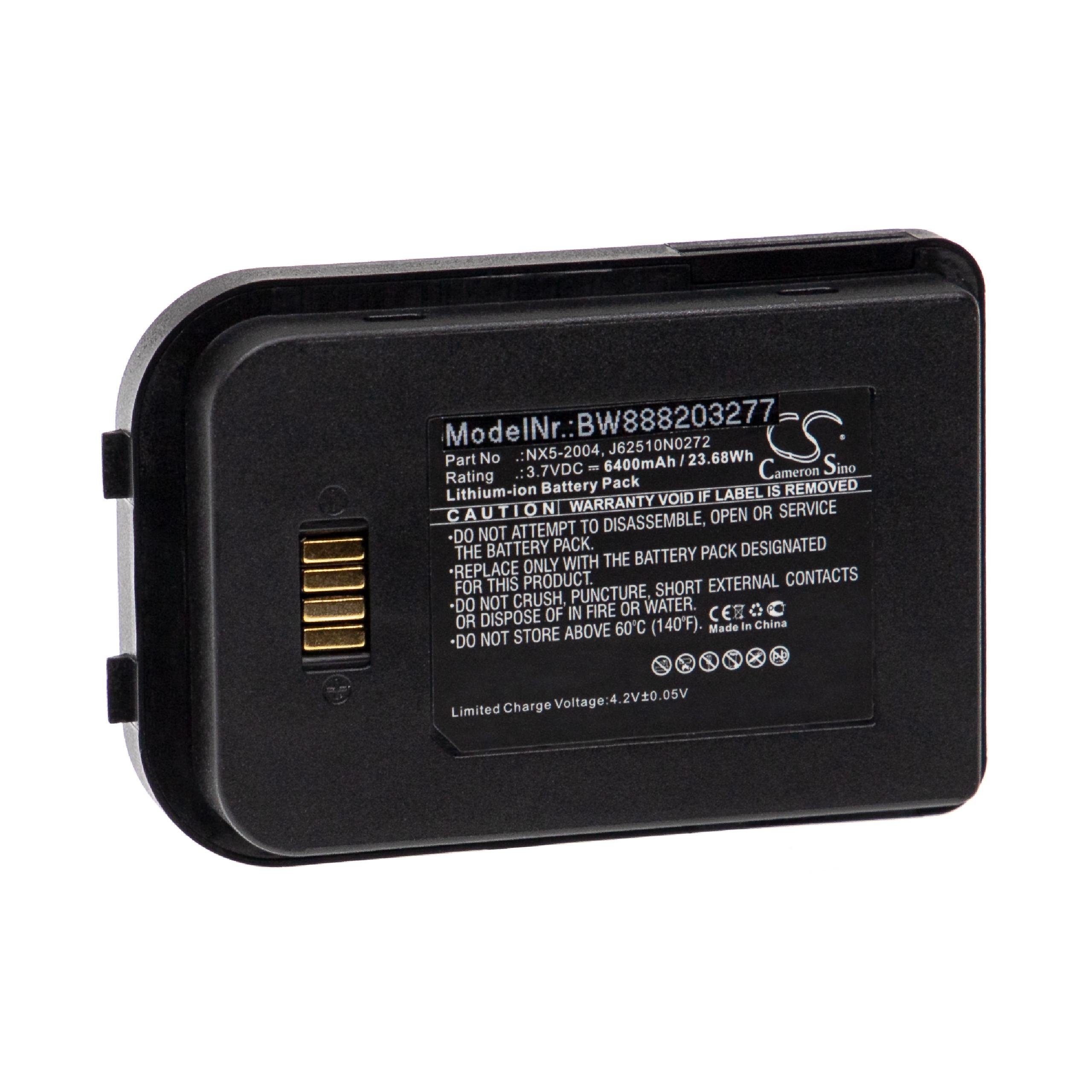 vhbw Akku passend für Nautiz X5 eTicket Barcode Scanner (6400mAh, 3,7V, Li-Ion) 6400 mAh