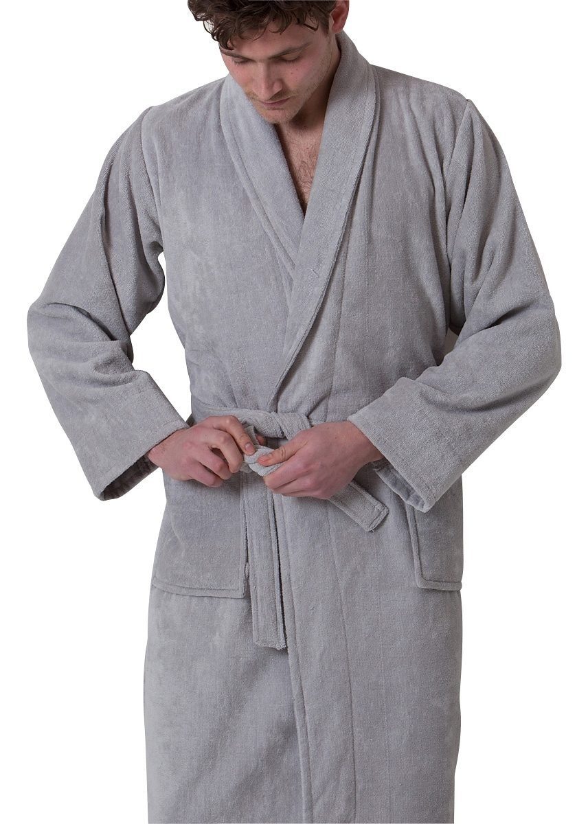 Seahorse Bademantel Seahorse Pure Unisex, Langform, Velours, Schalkragen, Gürtel, Langarm, aufgesetzte Taschen