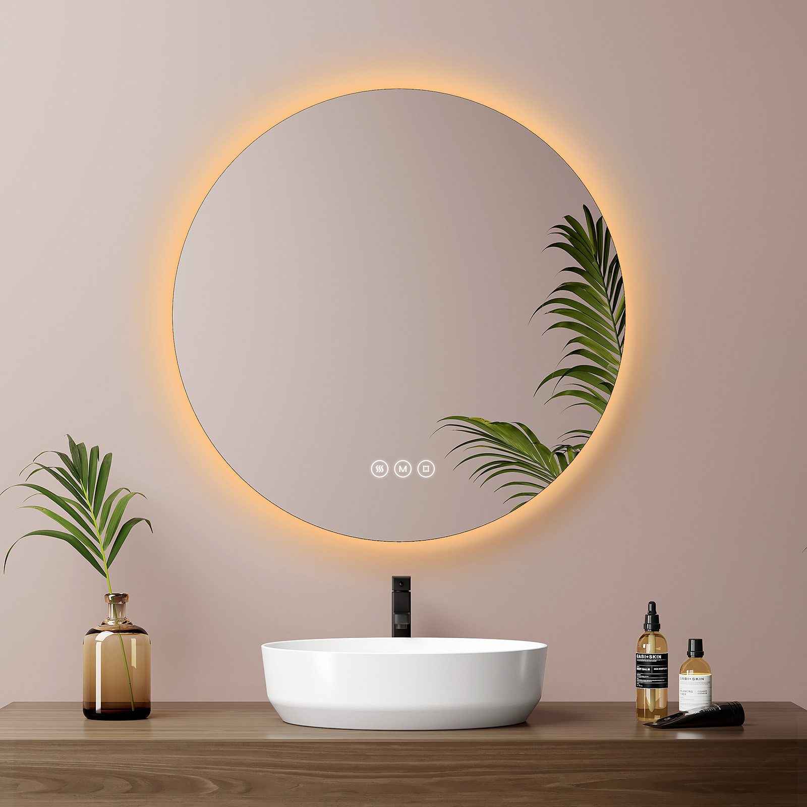 EMKE Badspiegel Rund mit LED Beleuchtung günstig online kaufen